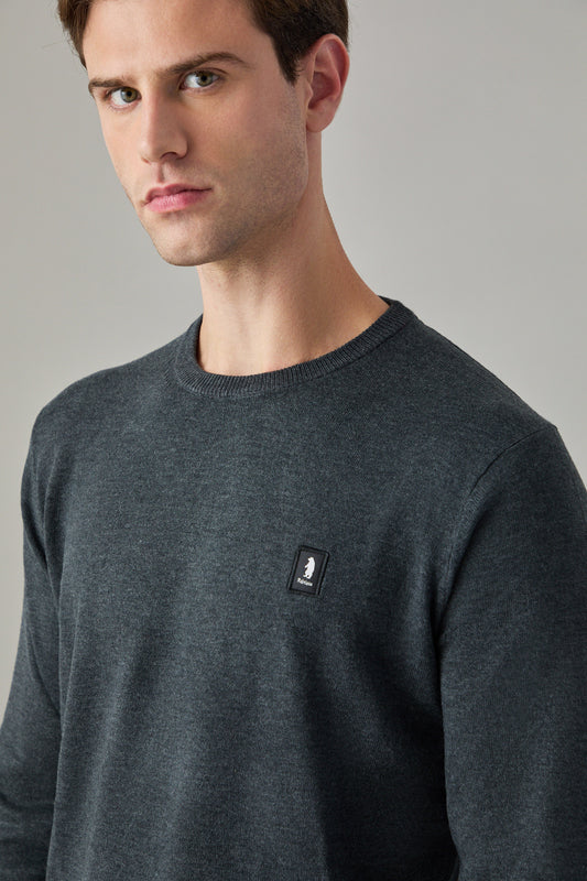 MAGLIA UOMO ICON SWEATER ROUNDNECK ANTRACITE | REFRIGUE MAGLIA UOMO ICON SWEATER ROUNDNECK ANTRACITE | REFRIGUE
