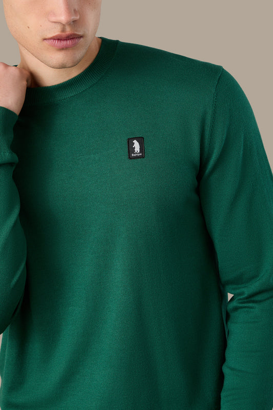 MAGLIA UOMO CREWNECK ICON BOTTLE GREEN | REFRIGUE MAGLIA UOMO CREWNECK ICON BOTTLE GREEN | REFRIGUE