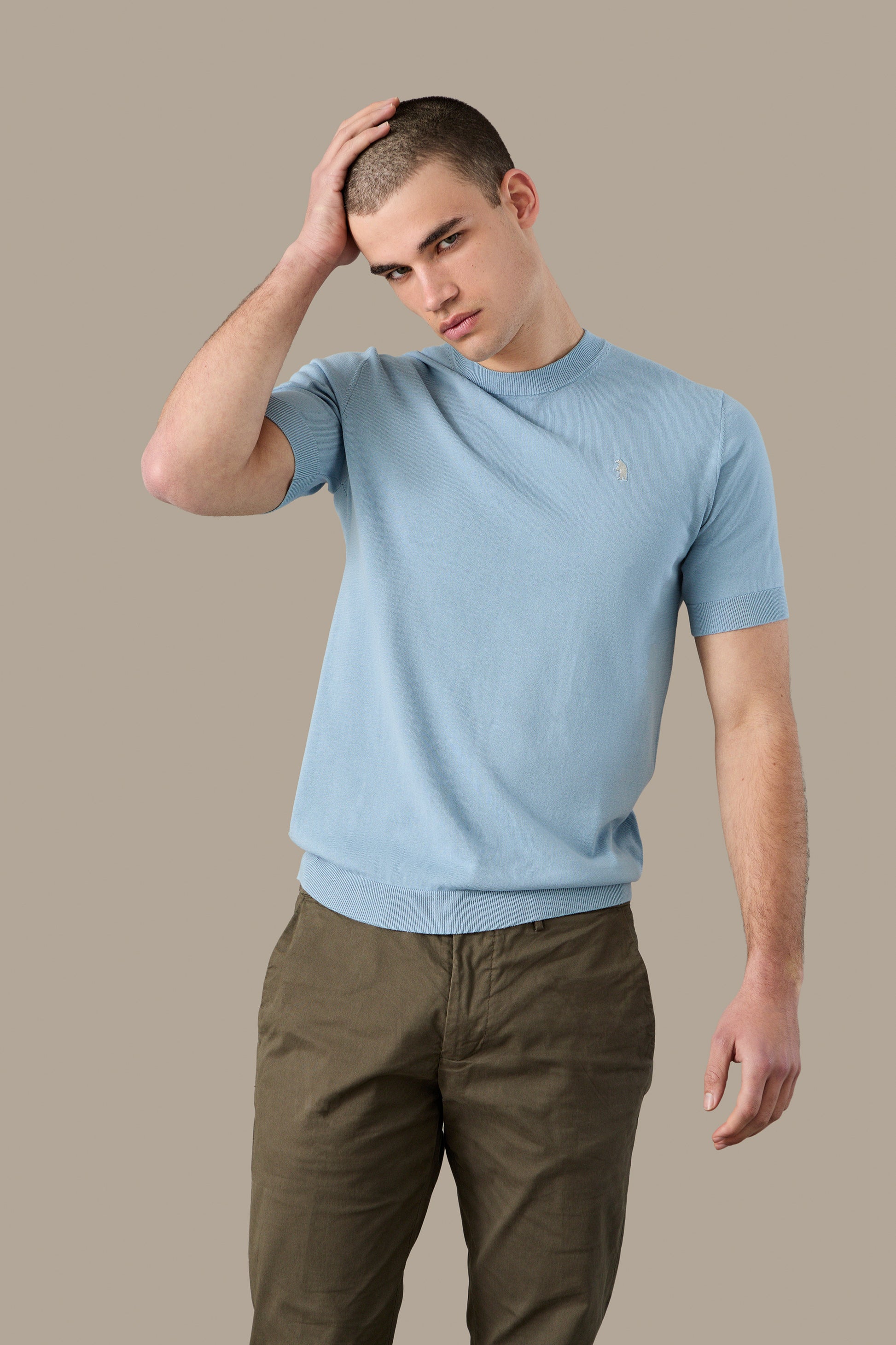 MAGLIA UOMO T-SHIRT KNIT WHITE | REFRIGUE
