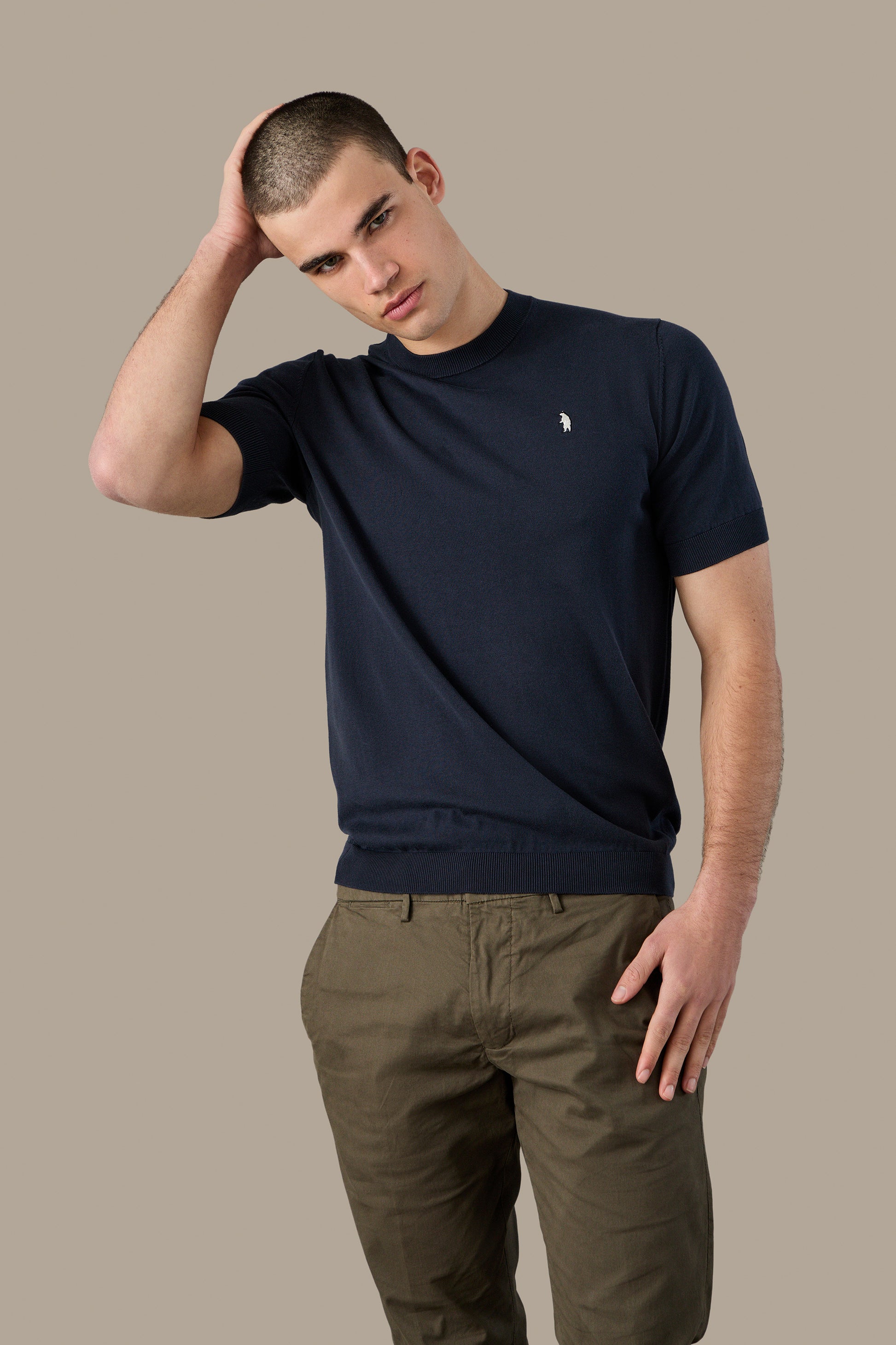 MAGLIA UOMO T-SHIRT KNIT WHITE | REFRIGUE
