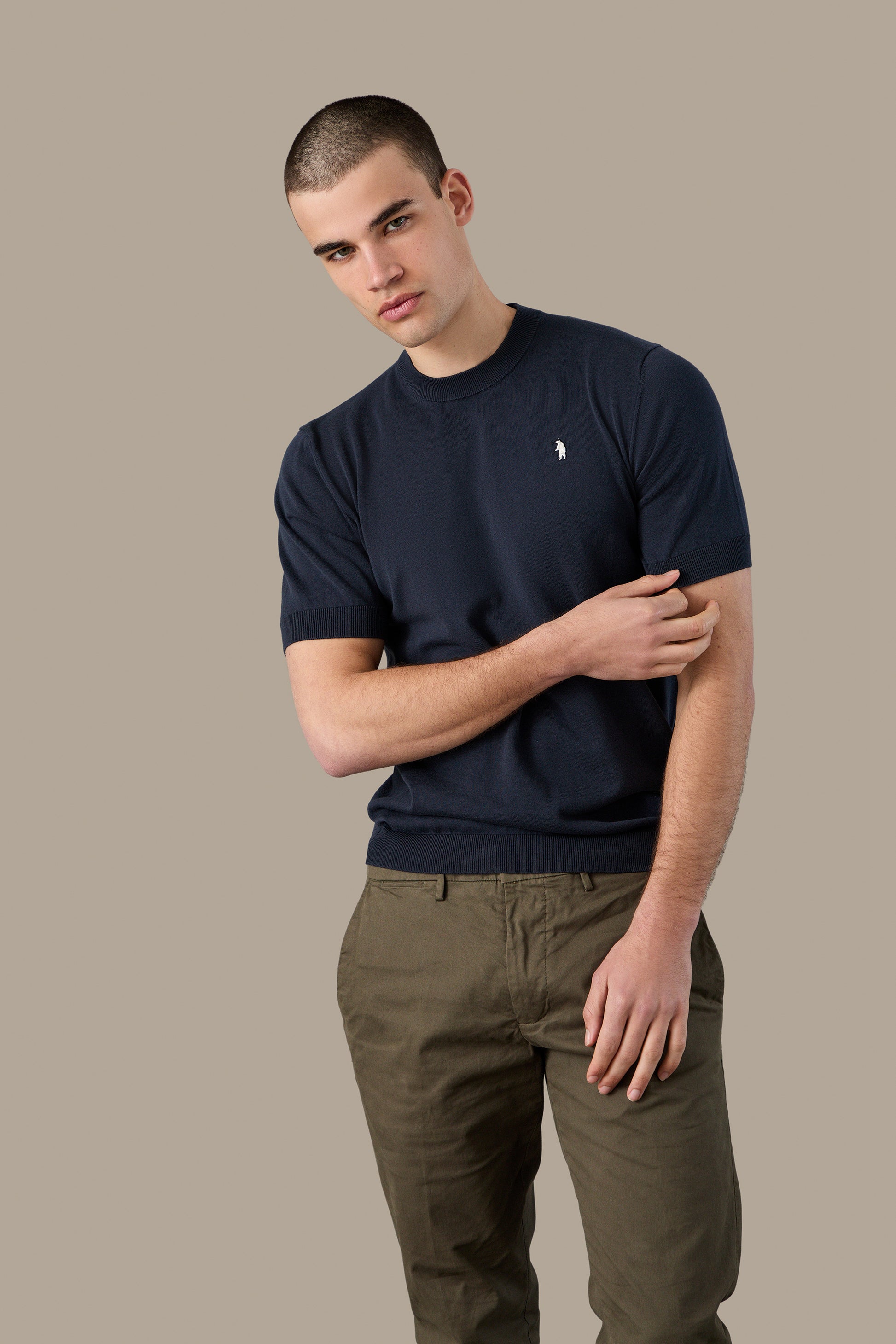 MAGLIA UOMO T-SHIRT KNIT WHITE | REFRIGUE
