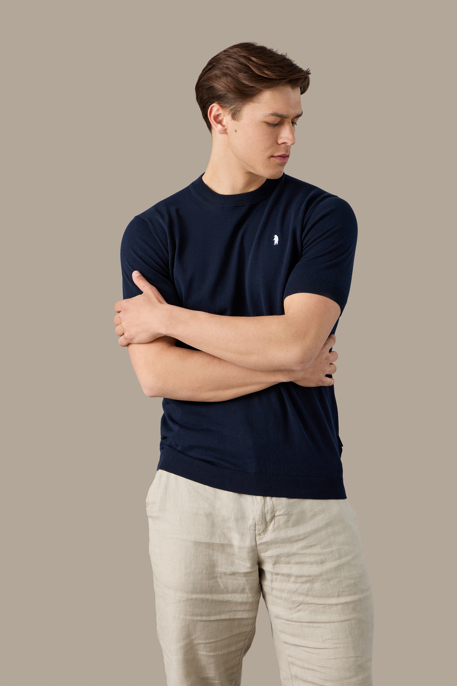 MAGLIA UOMO T-SHIRT KNIT WHITE | REFRIGUE
