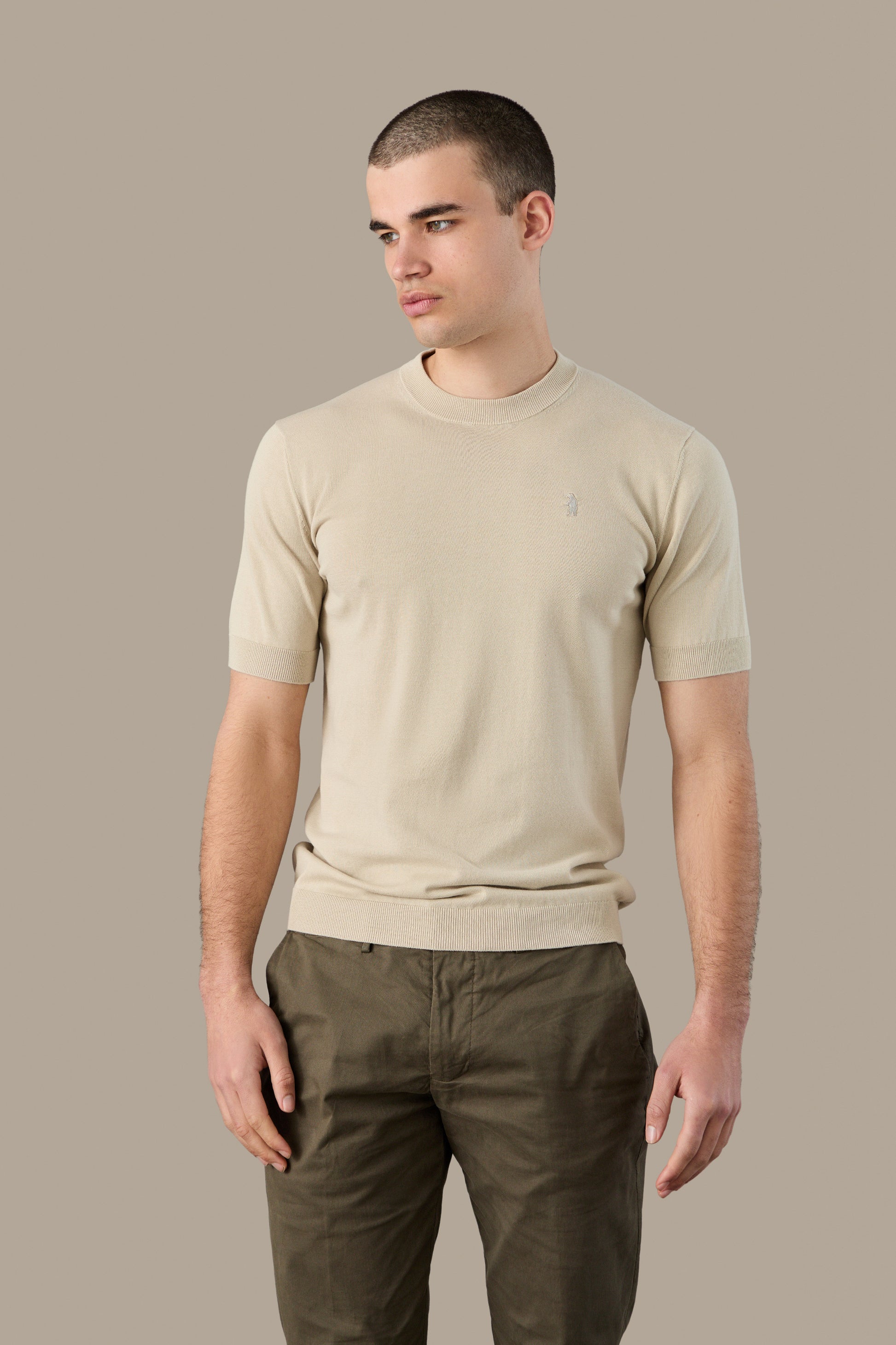 MAGLIA UOMO T-SHIRT KNIT WHITE | REFRIGUE
