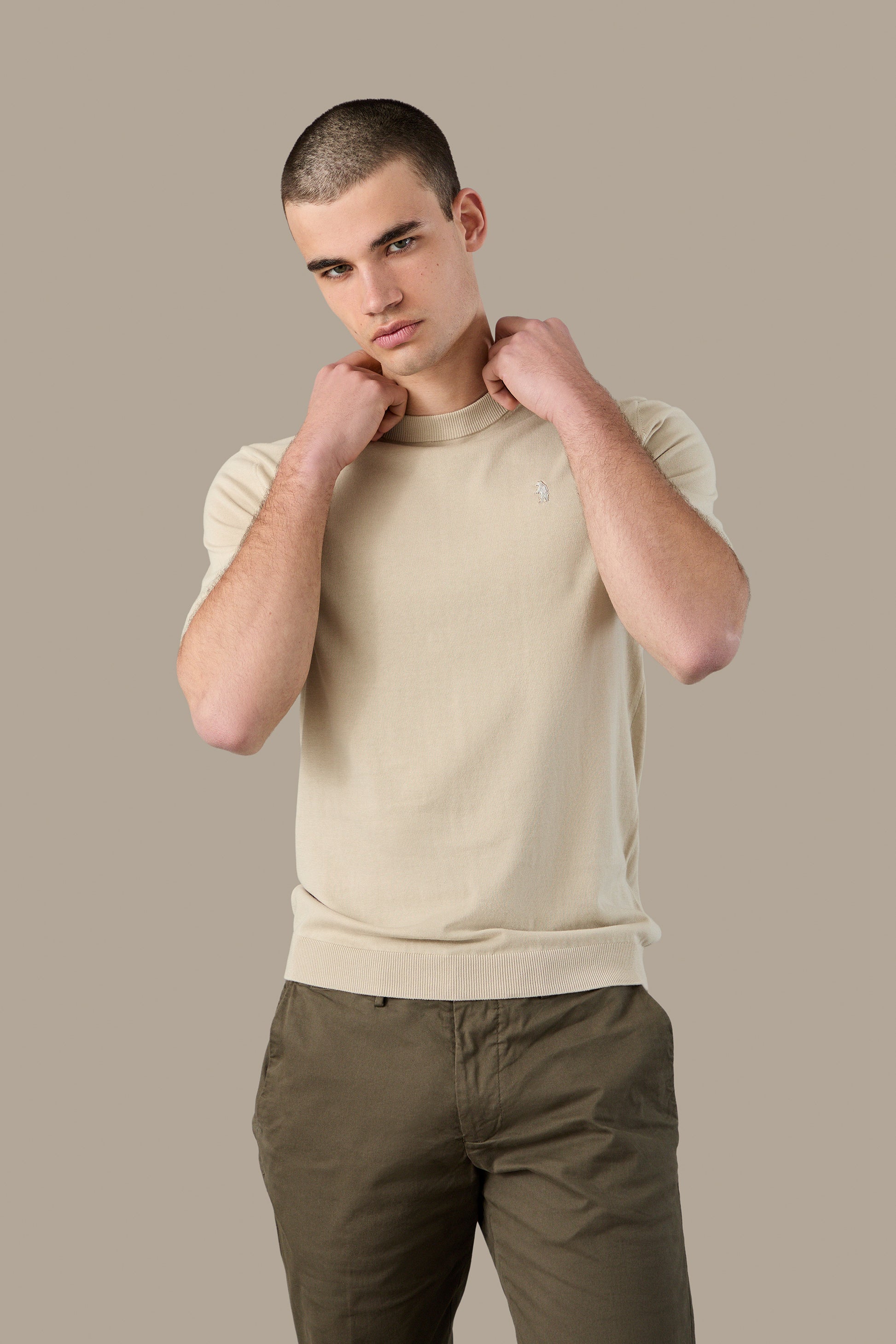 MAGLIA UOMO T-SHIRT KNIT WHITE | REFRIGUE

