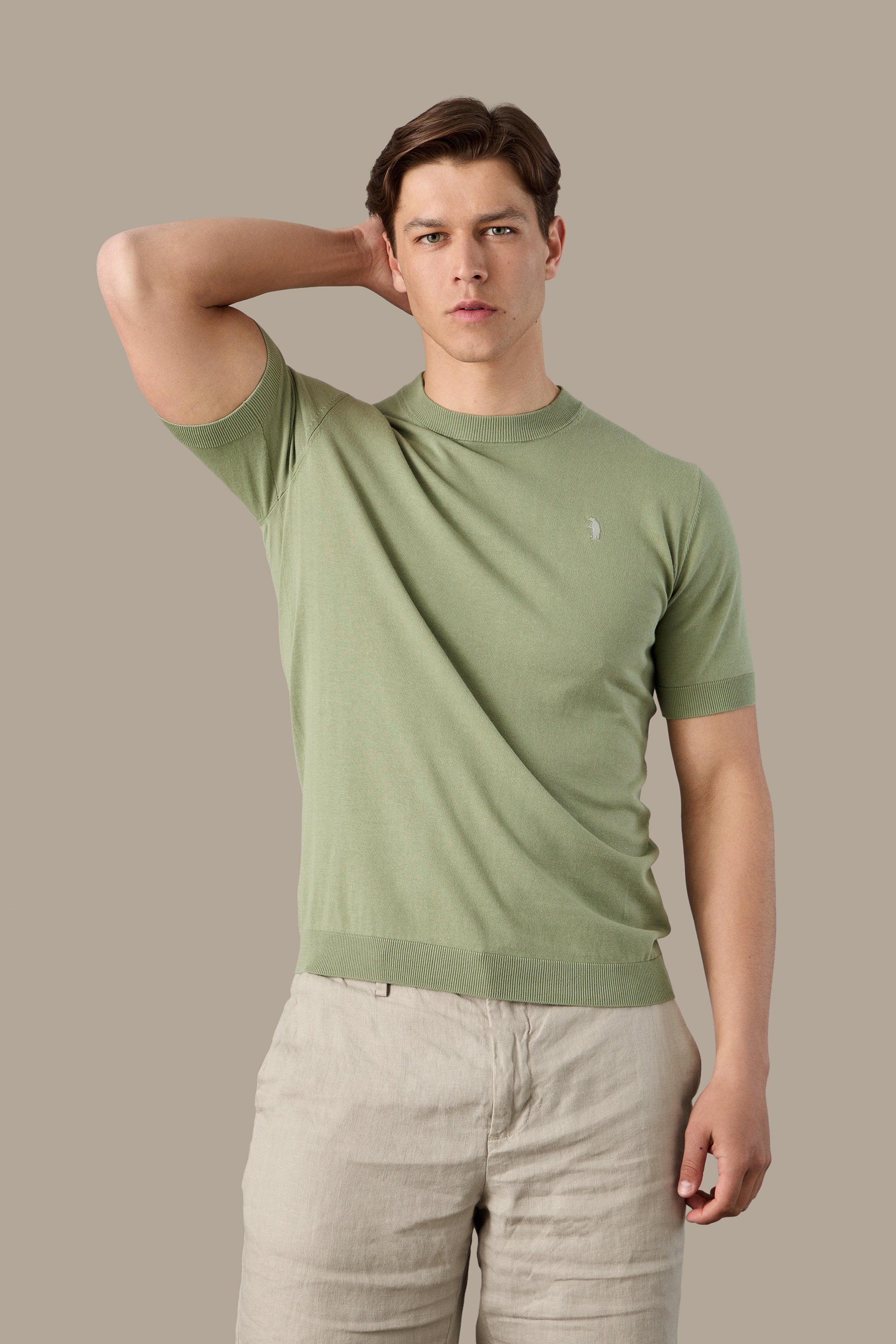 MAGLIA UOMO T-SHIRT KNIT WHITE | REFRIGUE
