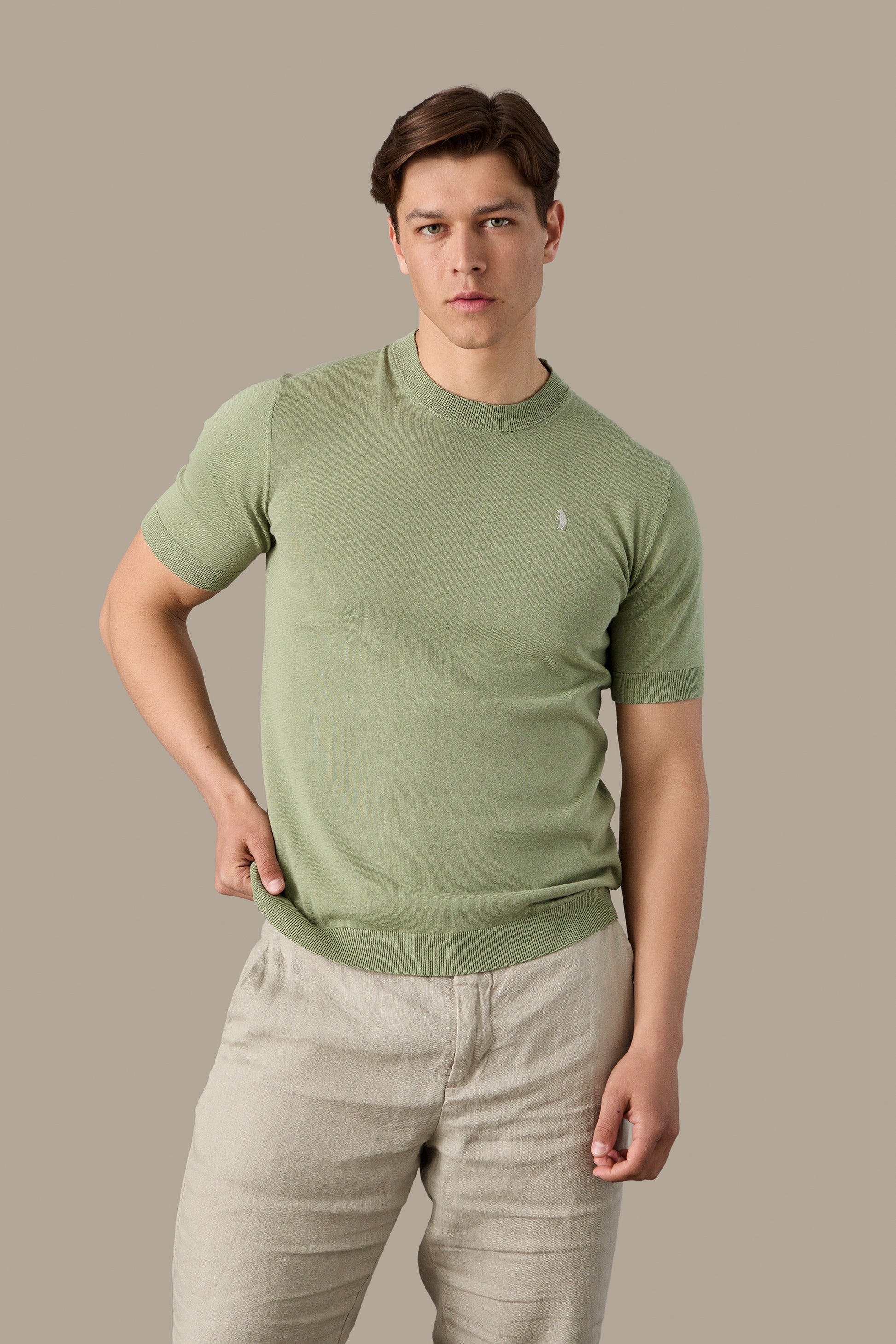 MAGLIA UOMO T-SHIRT KNIT WHITE | REFRIGUE
