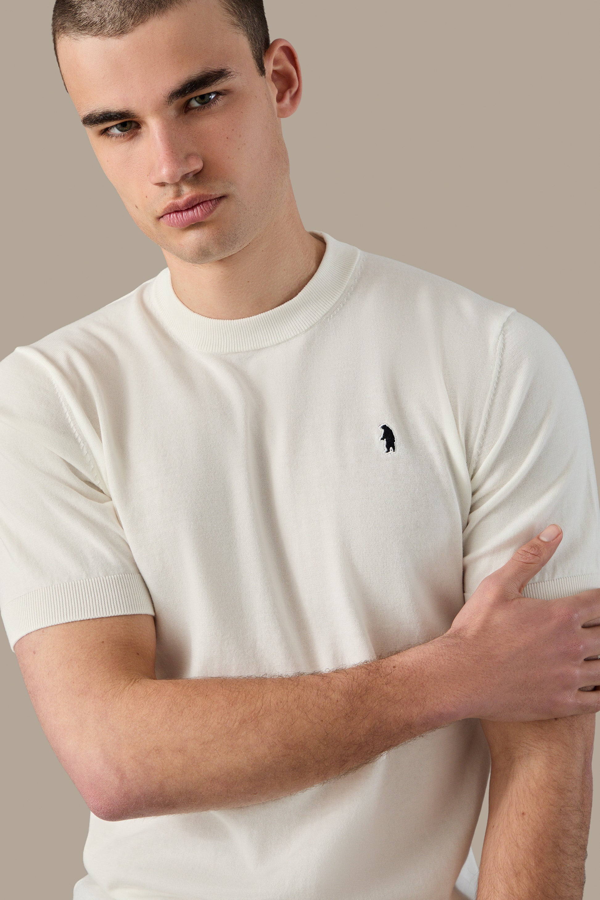 MAGLIA UOMO T-SHIRT KNIT WHITE | REFRIGUE
