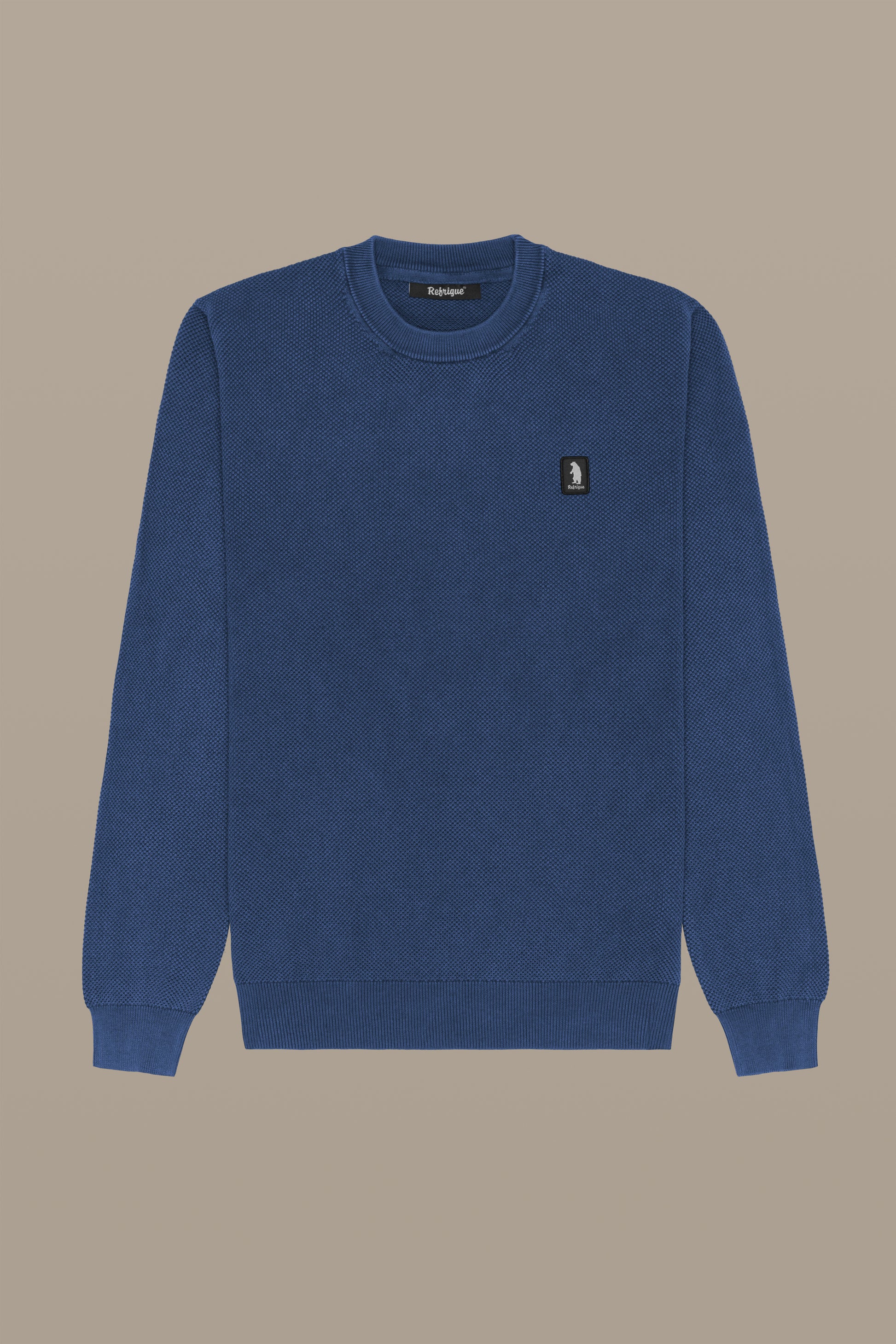 MAGLIA UOMO CREWNECK GRAIN OF RICE FOG | REFRIGUE
