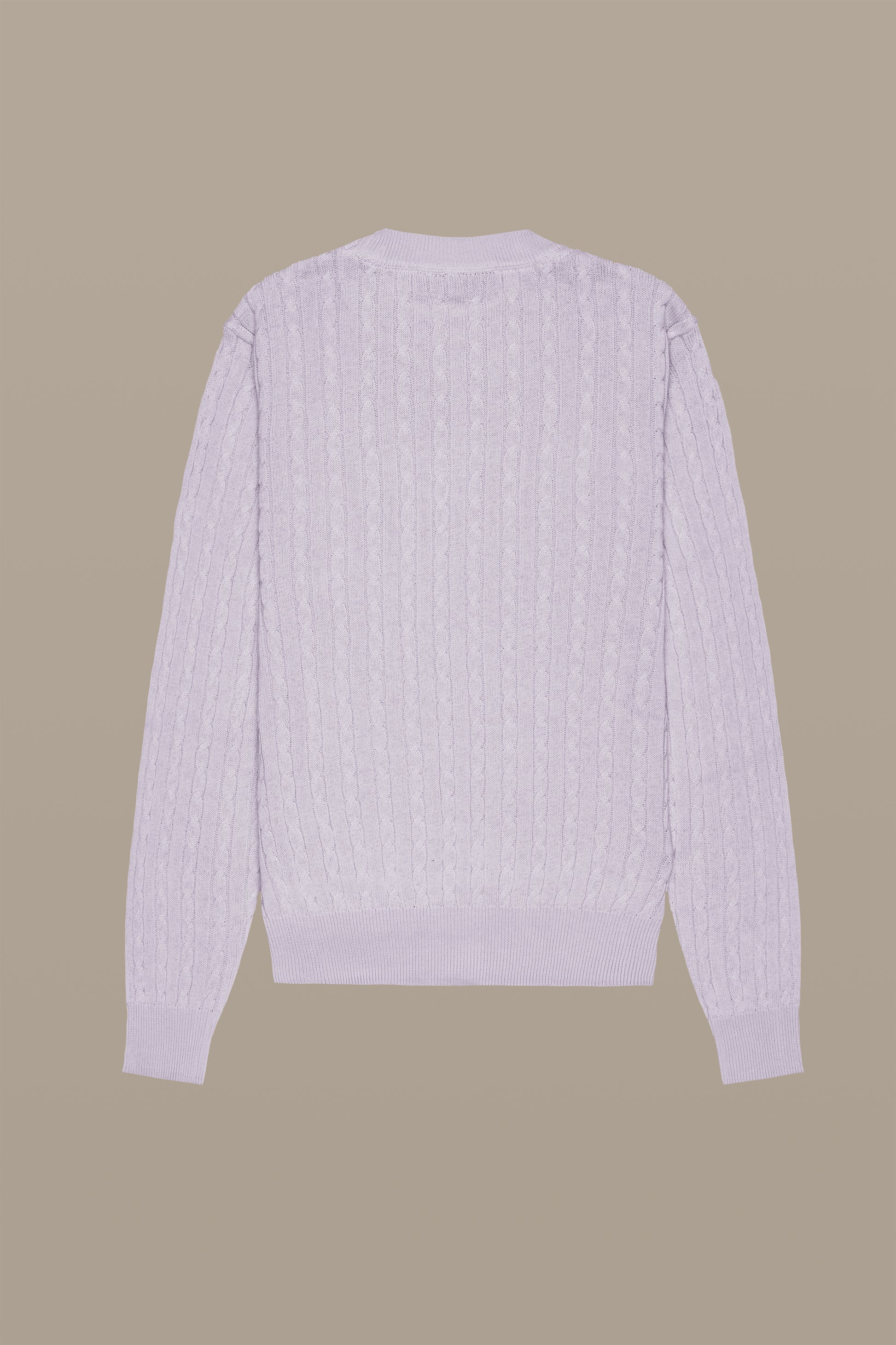 MAGLIA DONNA CABLE CREWNECK PINK | REFRIGUE
