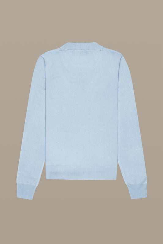 MAGLIA DONNA CREWNECK LIGHT BLUE | REFRIGUE
