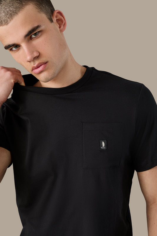 T-SHIRT UOMO T-SHIRT ICON POCKET BLACK | REFRIGUE