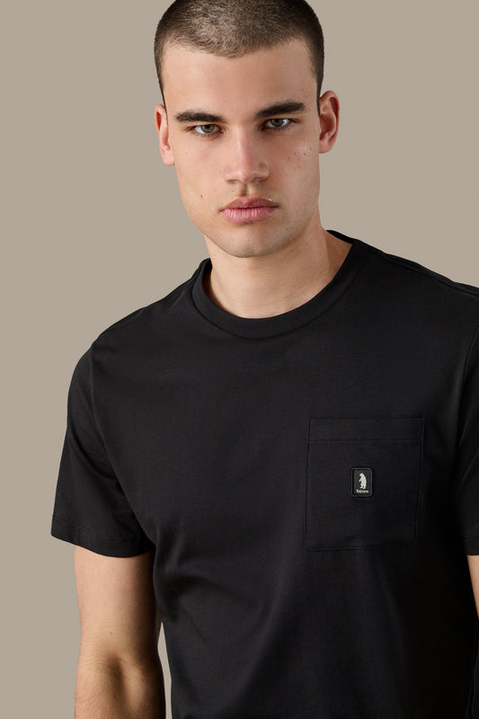 T-SHIRT UOMO T-SHIRT ICON POCKET BLACK | REFRIGUE