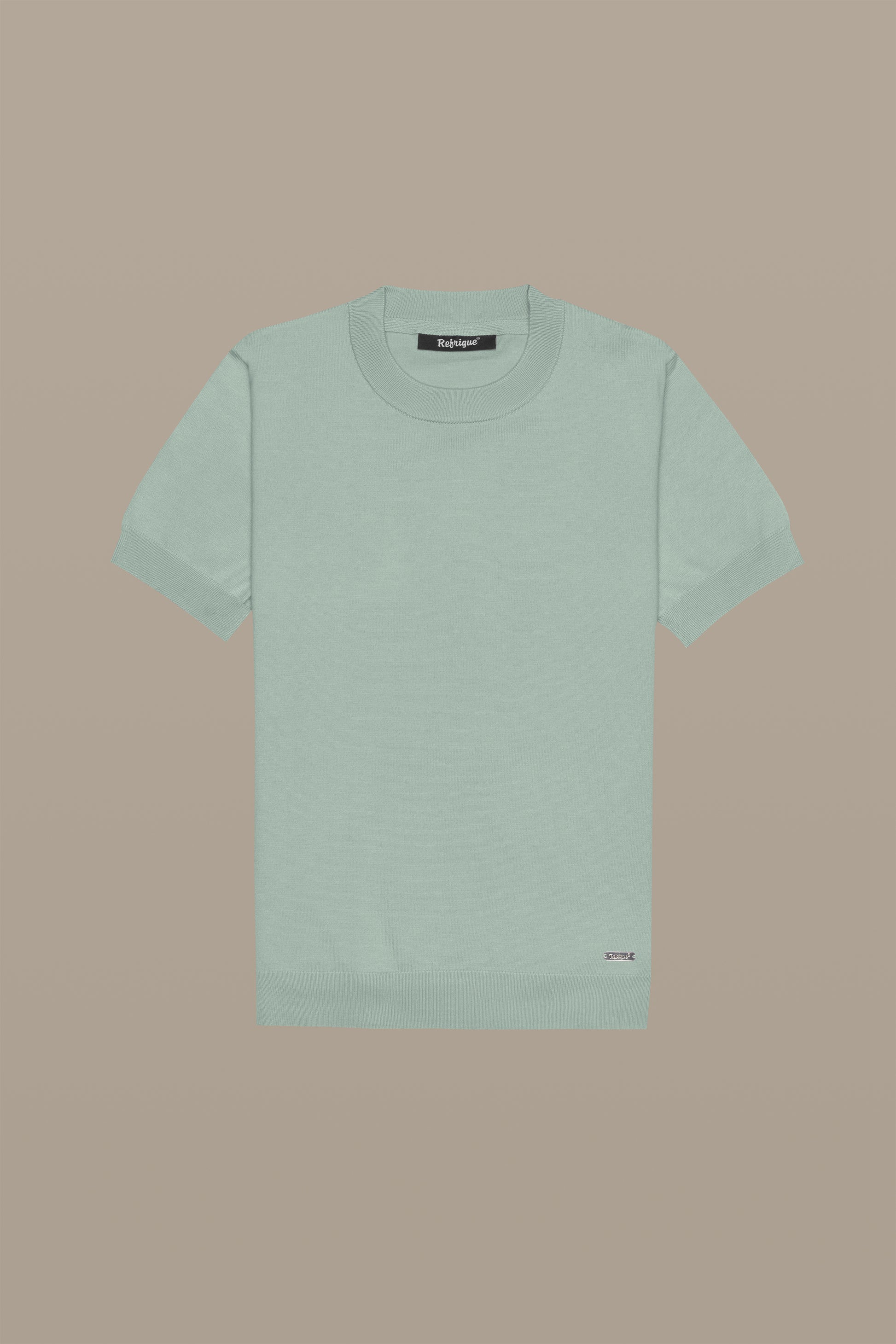 MAGLIA DONNA T-SHIRT KNIT W LIGHT BLUE | REFRIGUE

