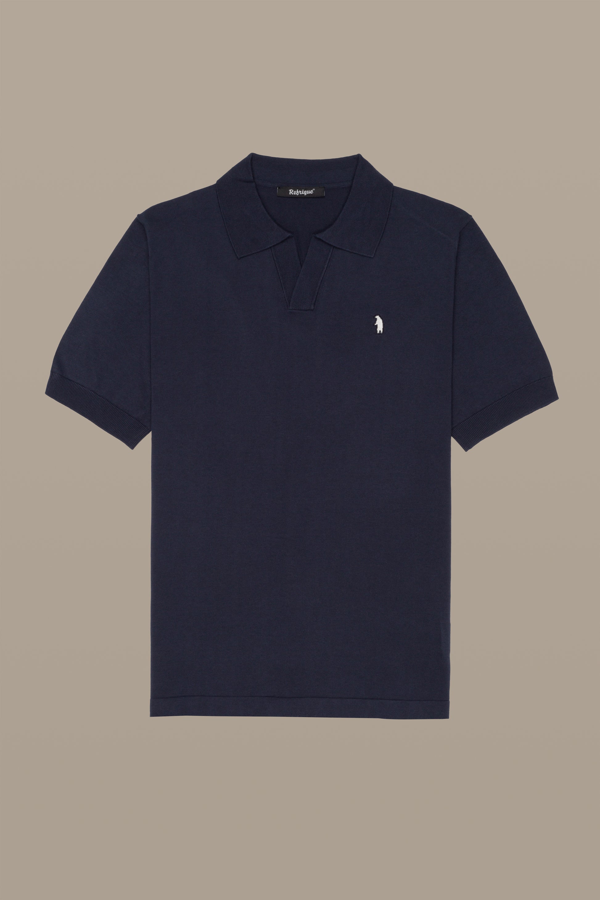 MAGLIA UOMO POLO KNIT V NECK WHITE | REFRIGUE
