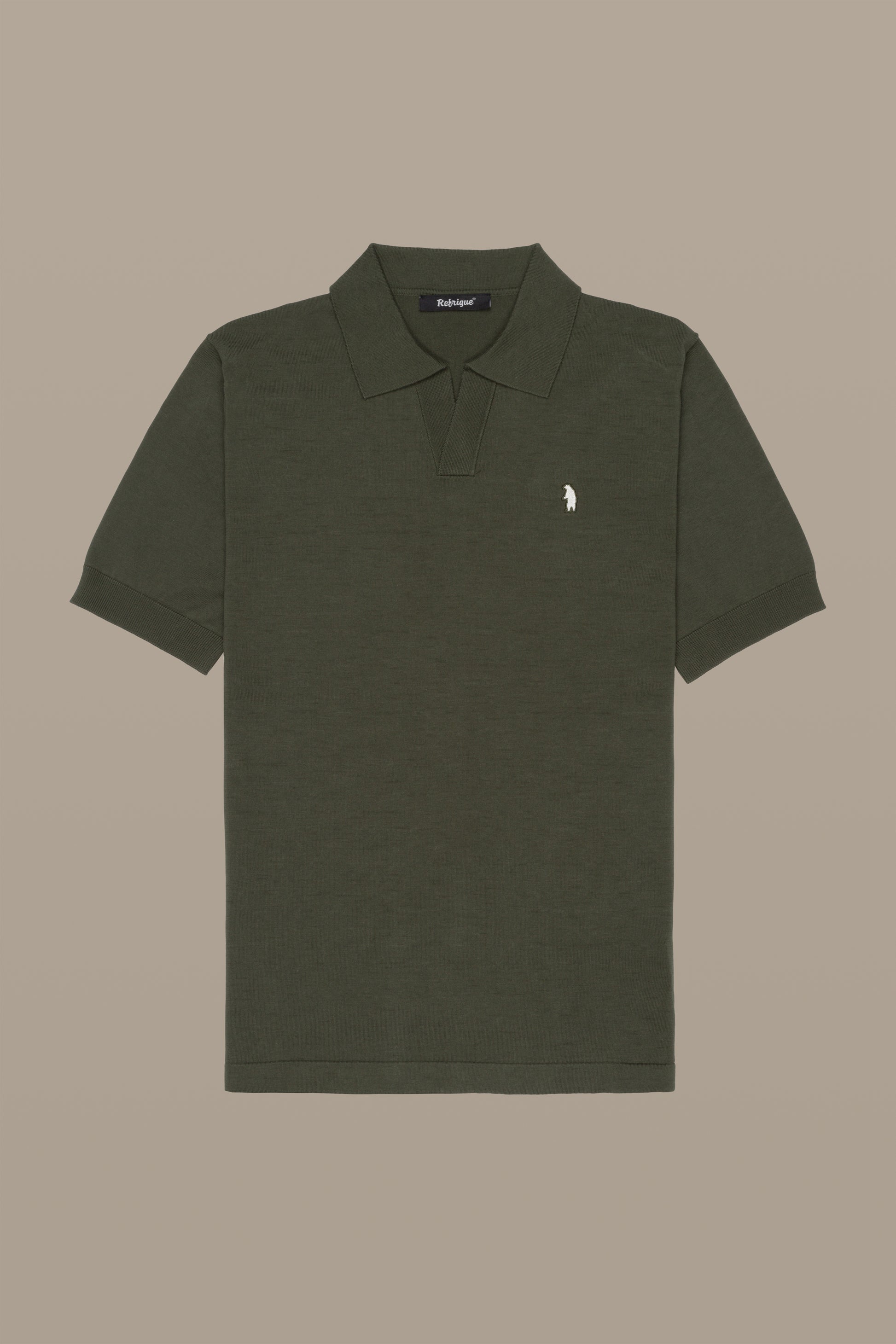 MAGLIA UOMO POLO KNIT V NECK WHITE | REFRIGUE
