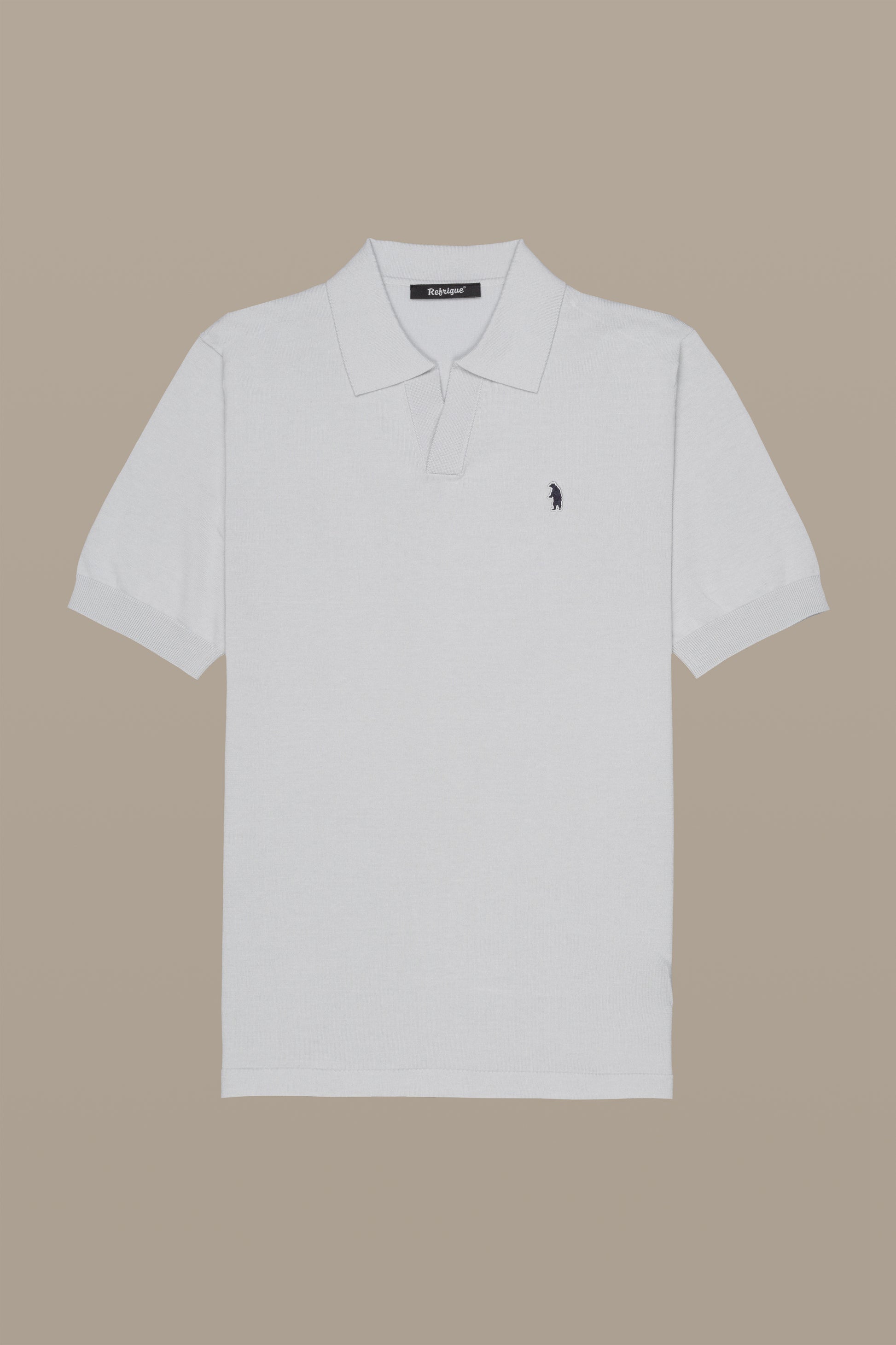 MAGLIA UOMO POLO KNIT V NECK WHITE | REFRIGUE
