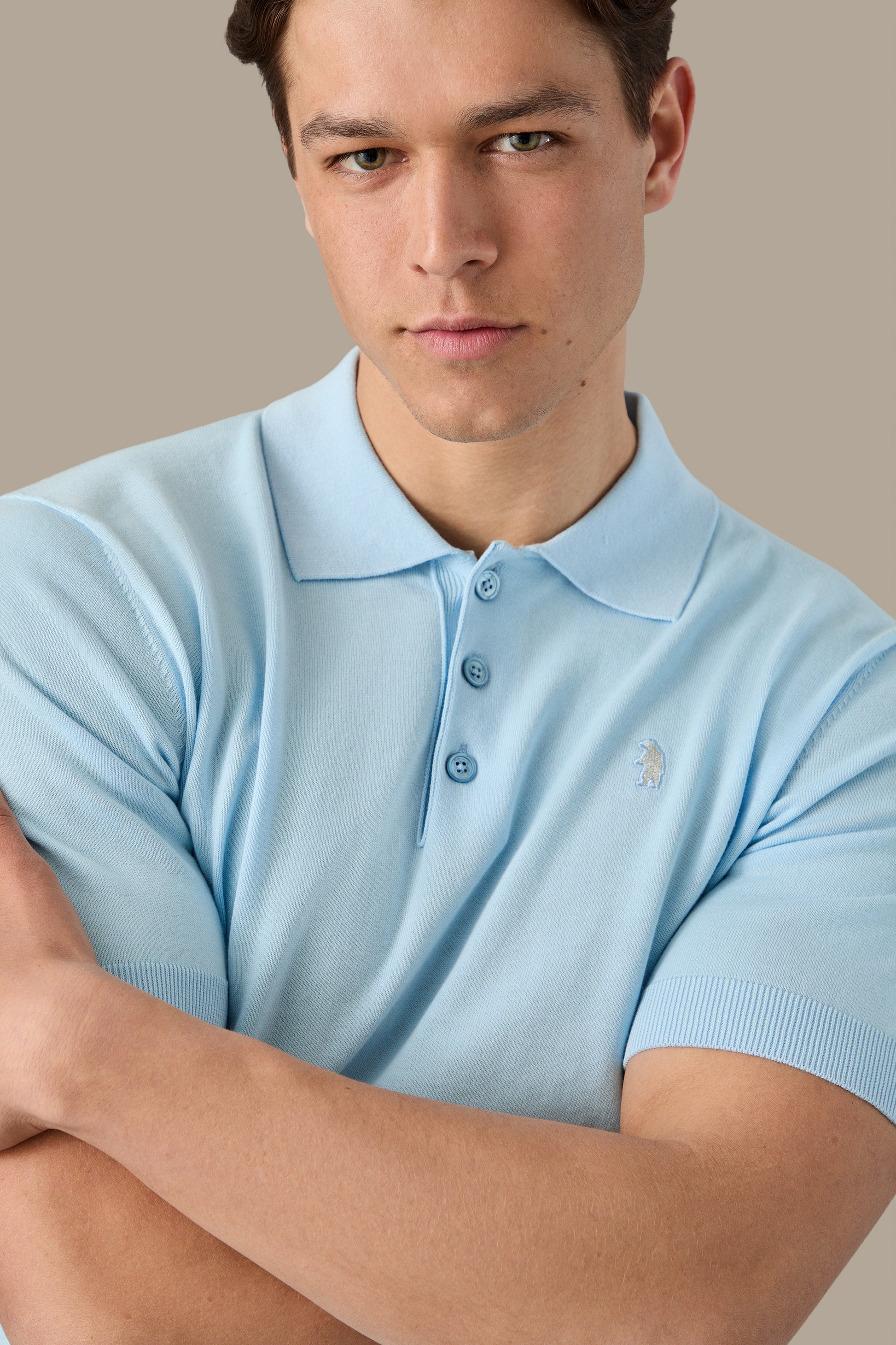 MAGLIA UOMO POLO KNIT WHITE | REFRIGUE
