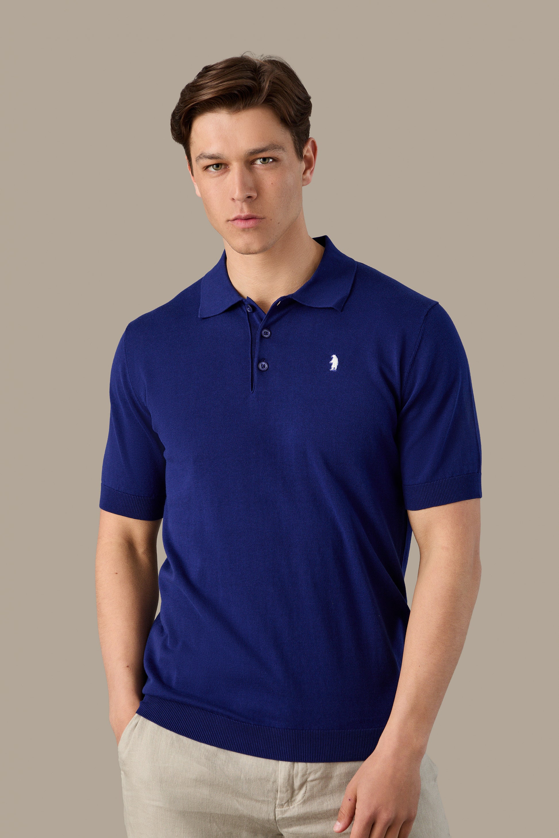 MAGLIA UOMO POLO KNIT WHITE | REFRIGUE
