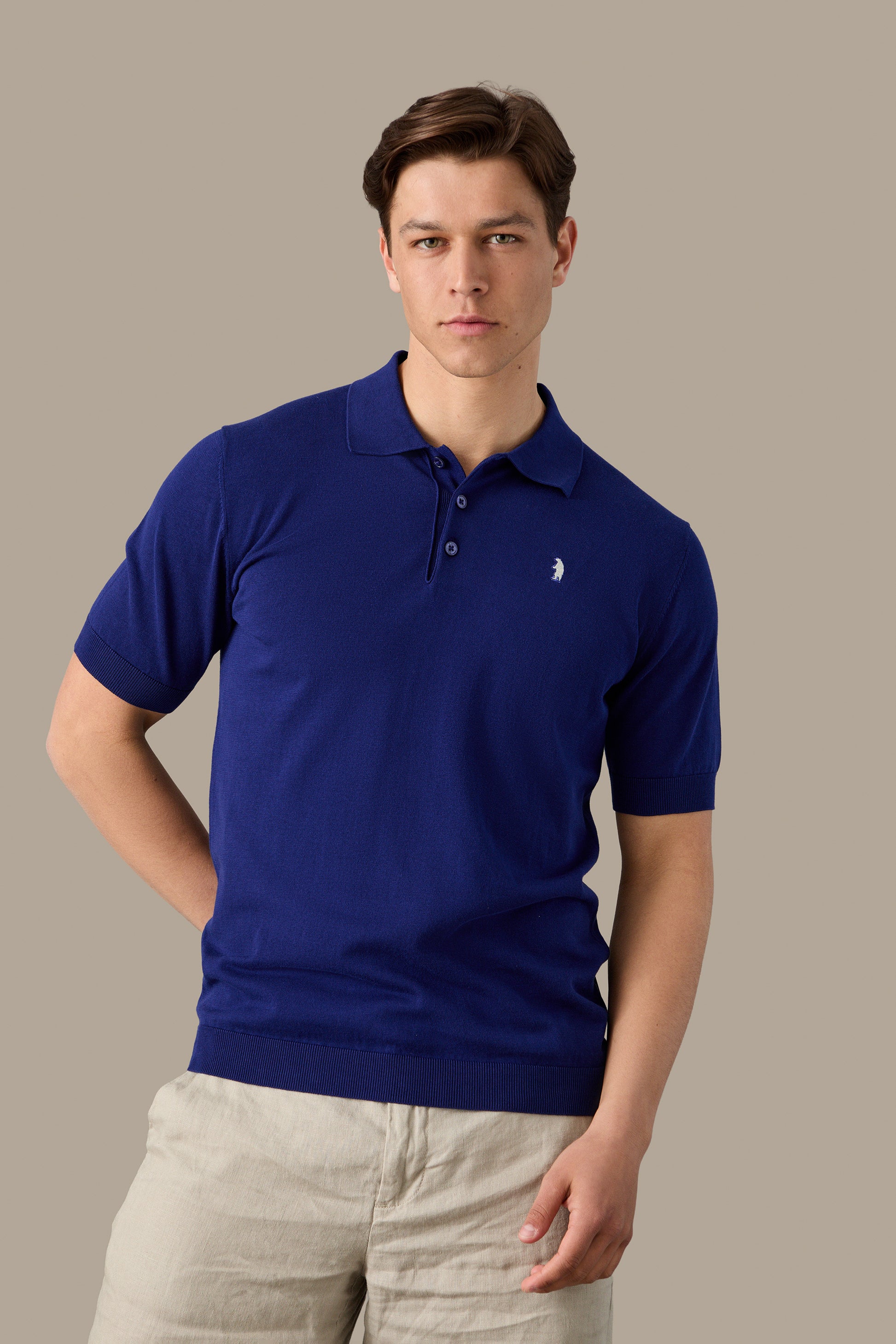 MAGLIA UOMO POLO KNIT WHITE | REFRIGUE
