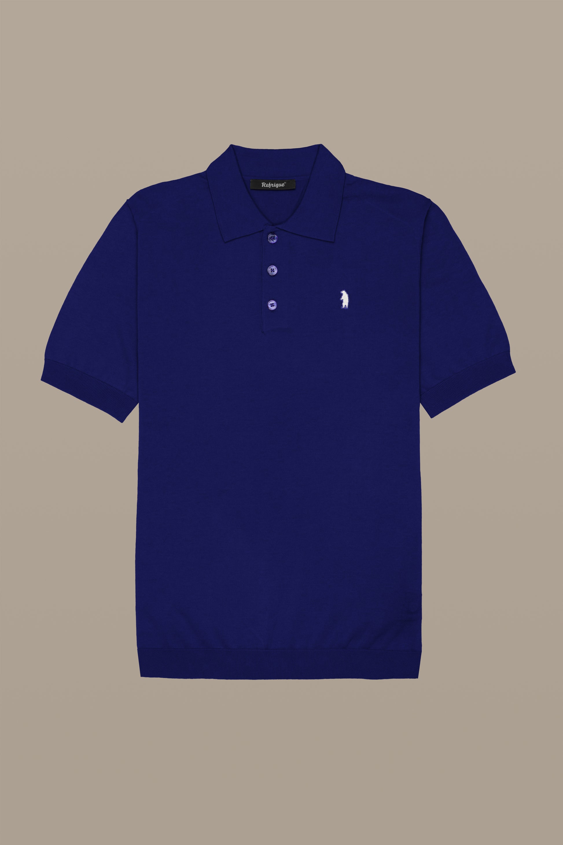 MAGLIA UOMO POLO KNIT WHITE | REFRIGUE
