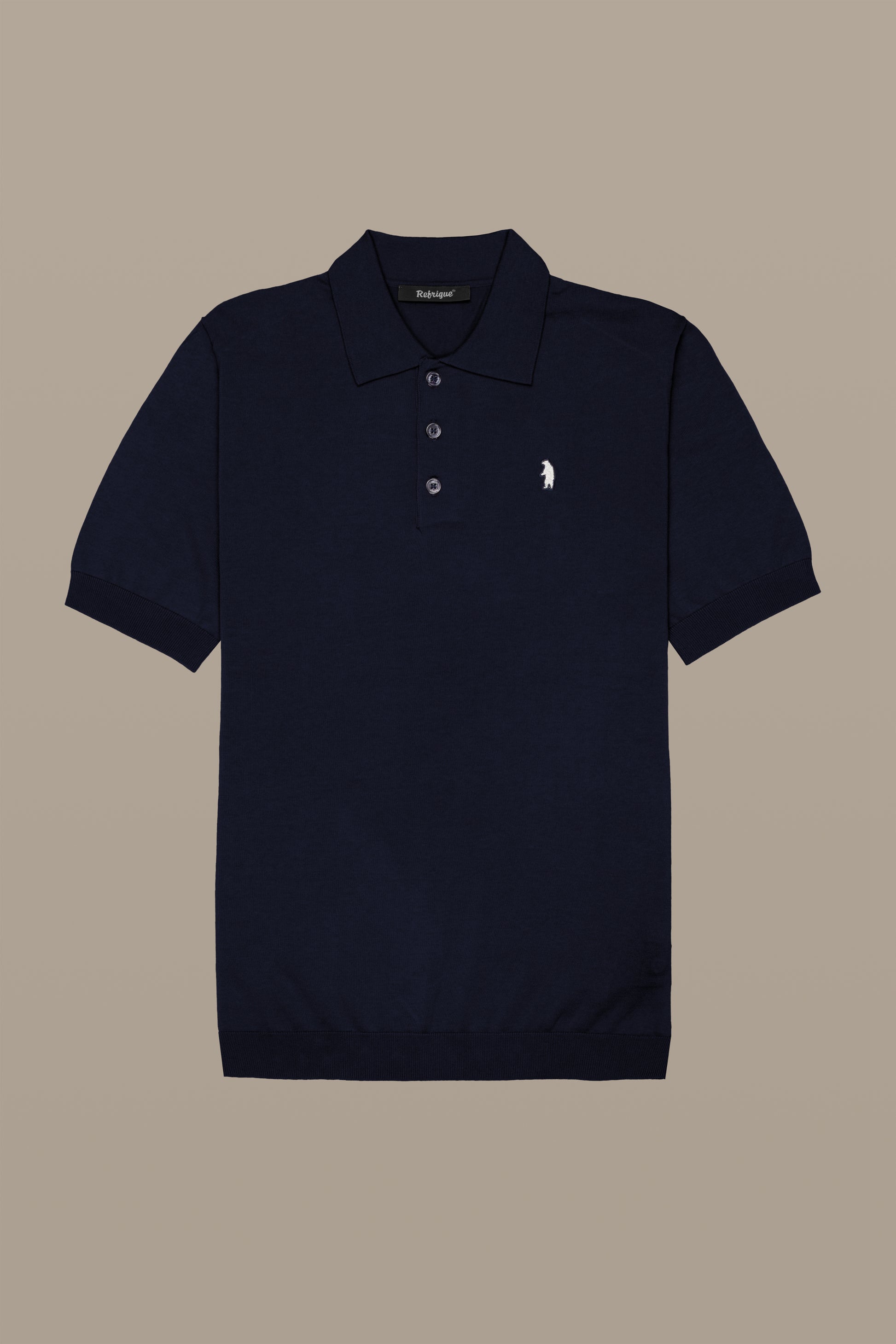 MAGLIA UOMO POLO KNIT WHITE | REFRIGUE
