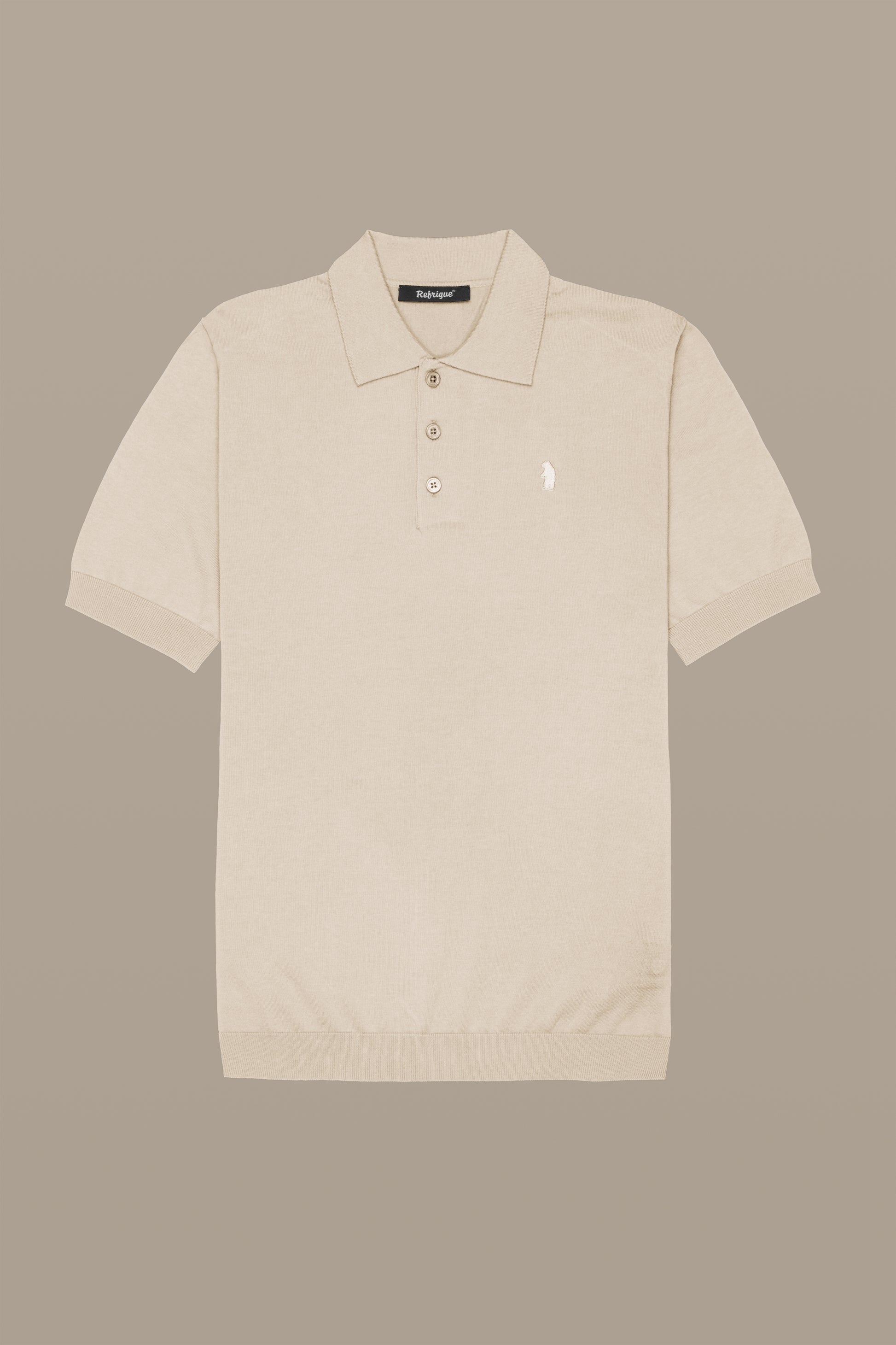 MAGLIA UOMO POLO KNIT WHITE | REFRIGUE
