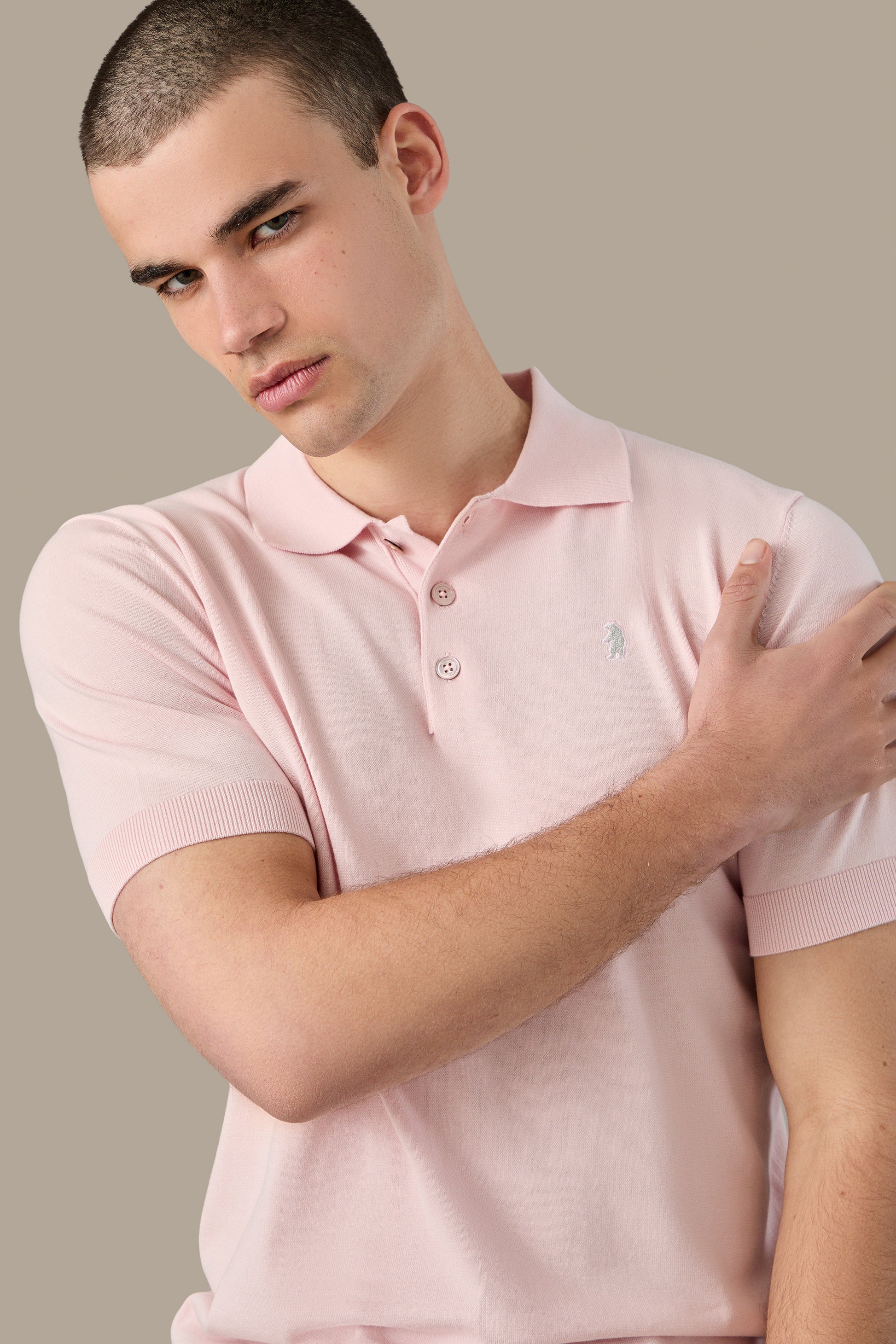 MAGLIA UOMO POLO KNIT WHITE | REFRIGUE
