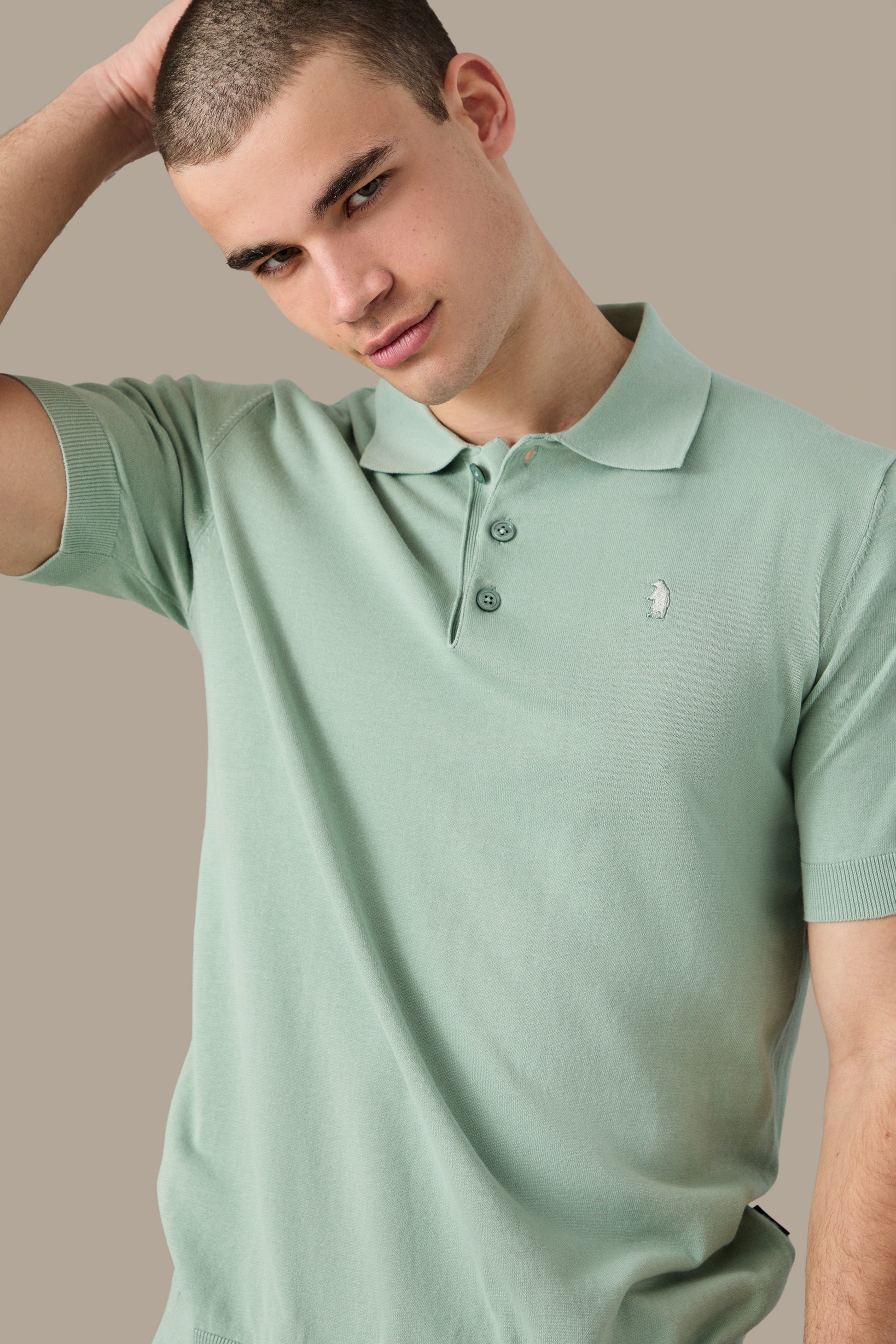 MAGLIA UOMO POLO KNIT WHITE | REFRIGUE
