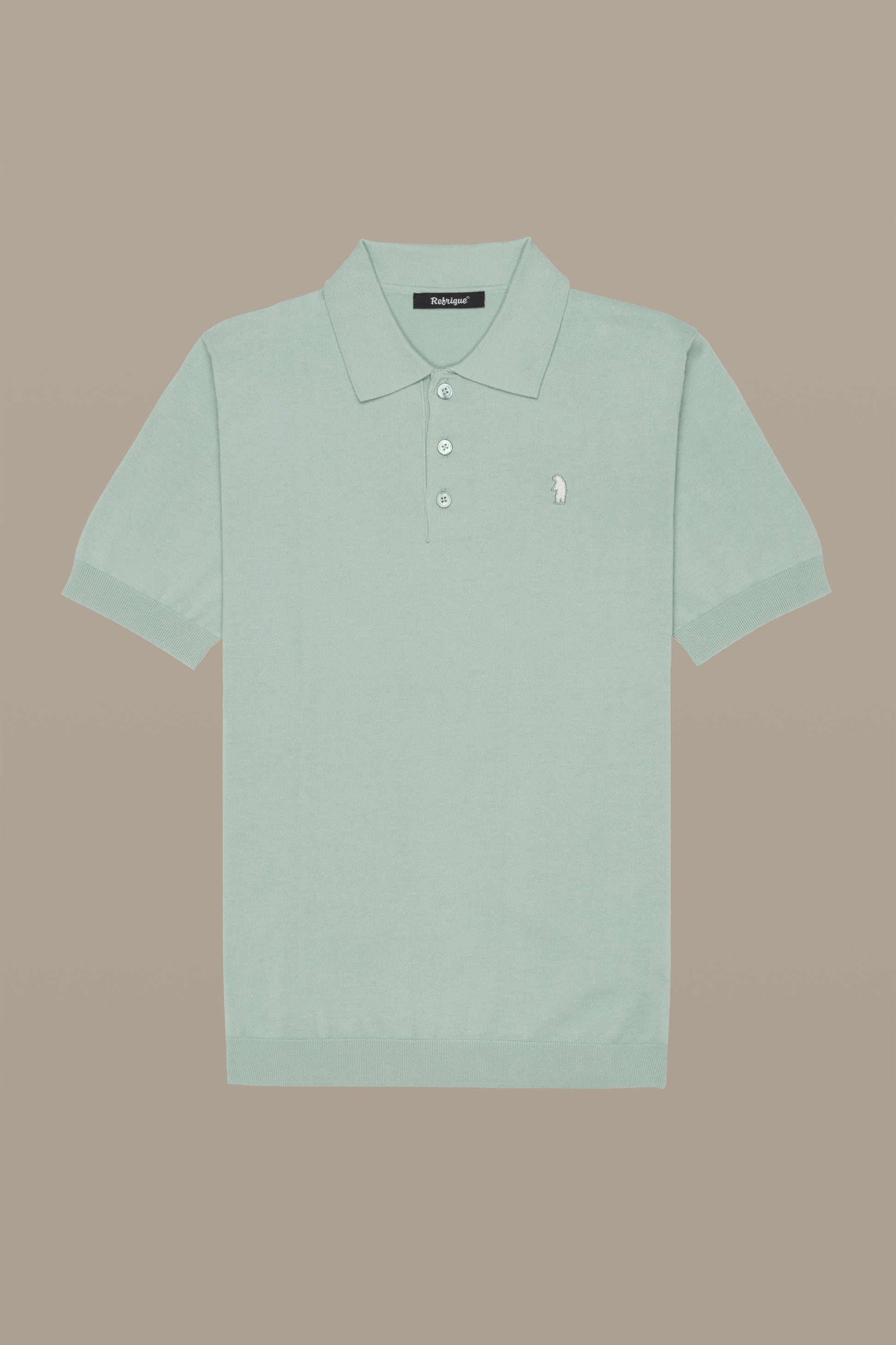 MAGLIA UOMO POLO KNIT WHITE | REFRIGUE
