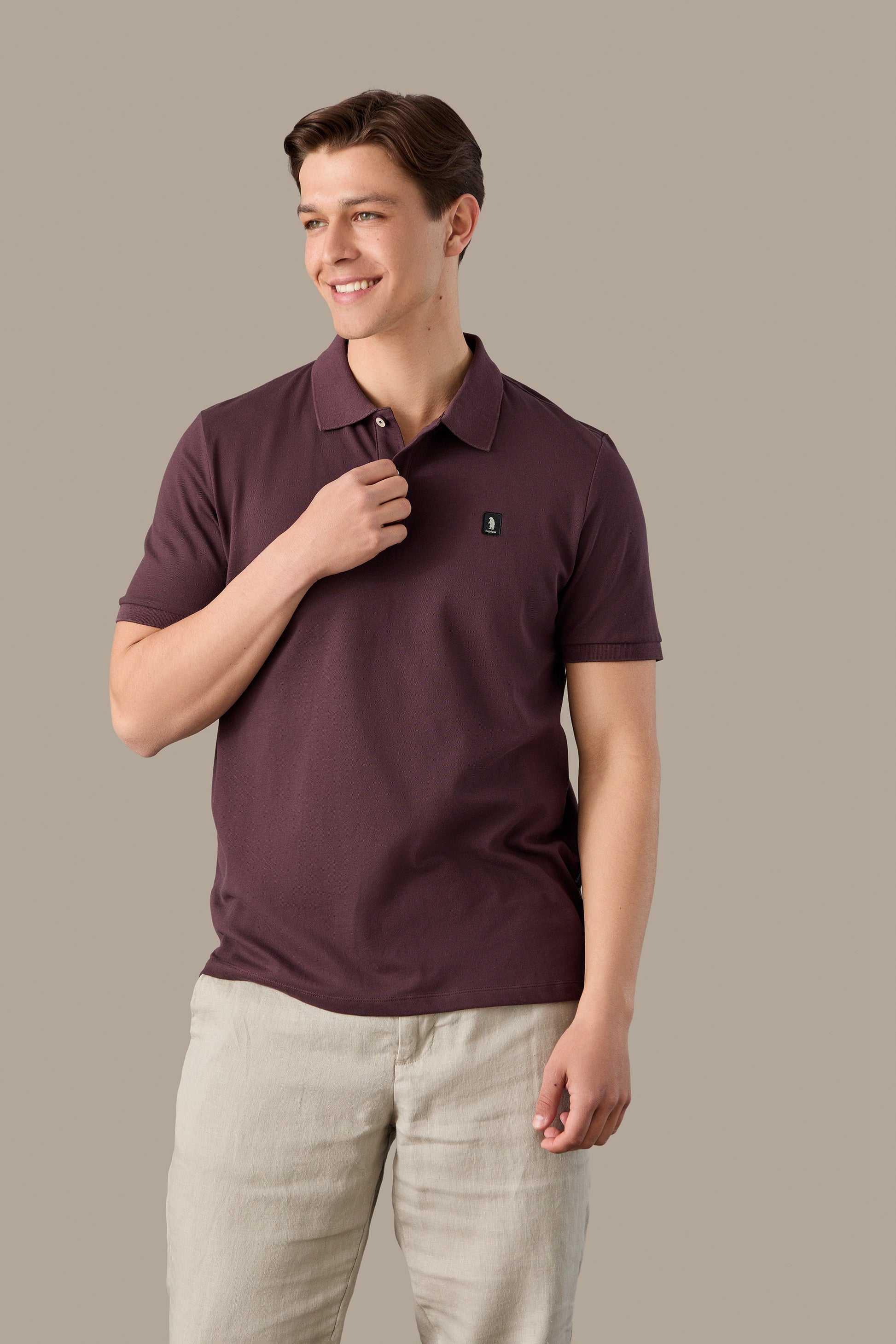 POLO UOMO POLO ICON PATCH BROWN | REFRIGUE
