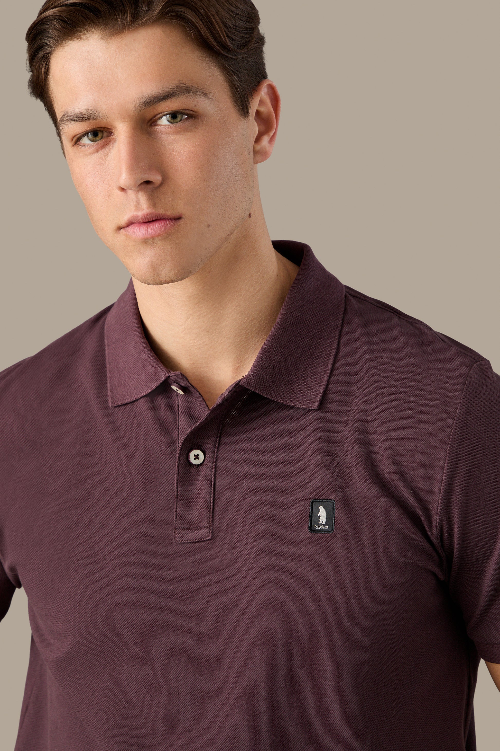 POLO UOMO POLO ICON PATCH BROWN | REFRIGUE
