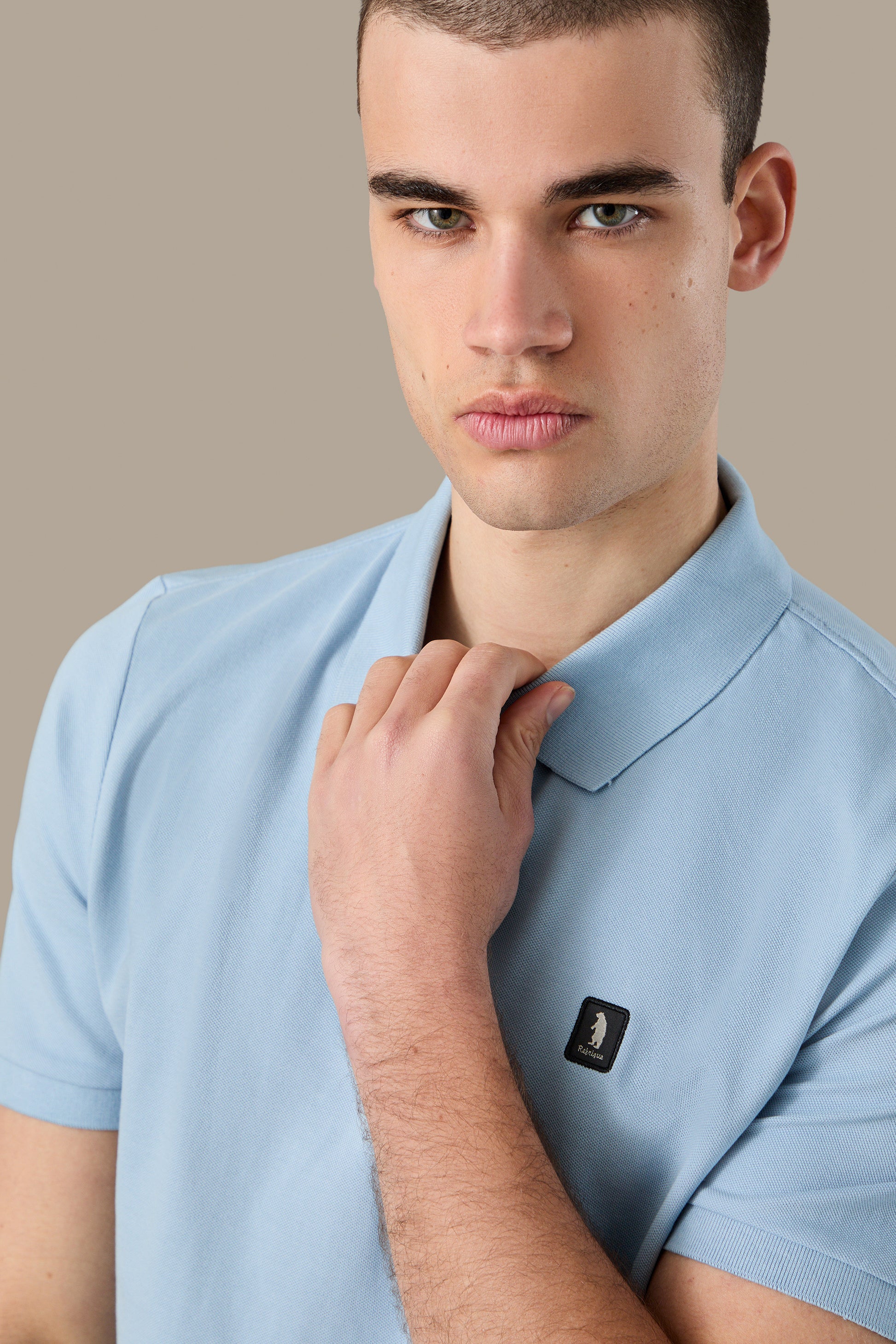 POLO UOMO POLO ICON PATCH BROWN | REFRIGUE
