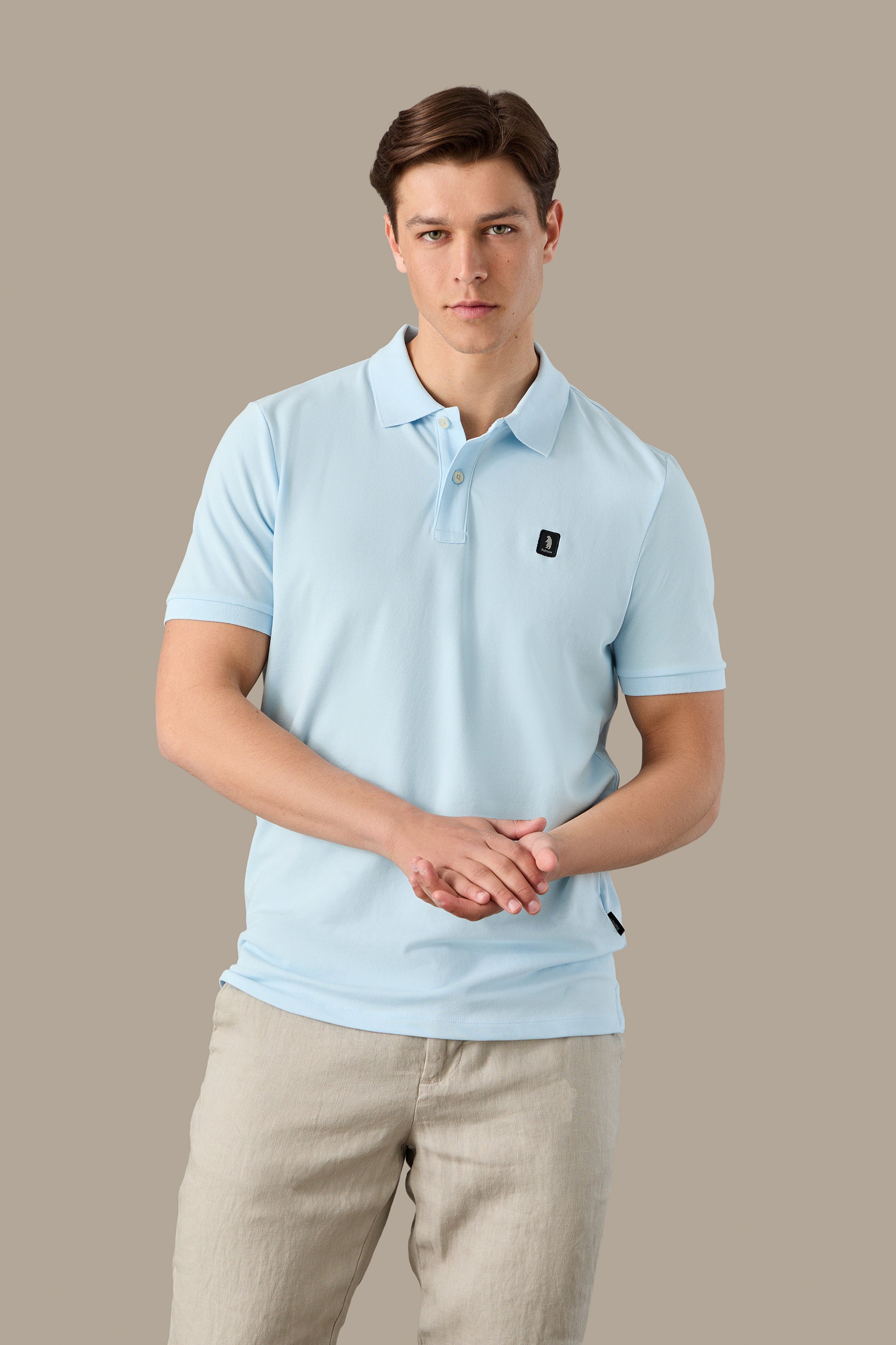 POLO UOMO POLO ICON PATCH BROWN | REFRIGUE
