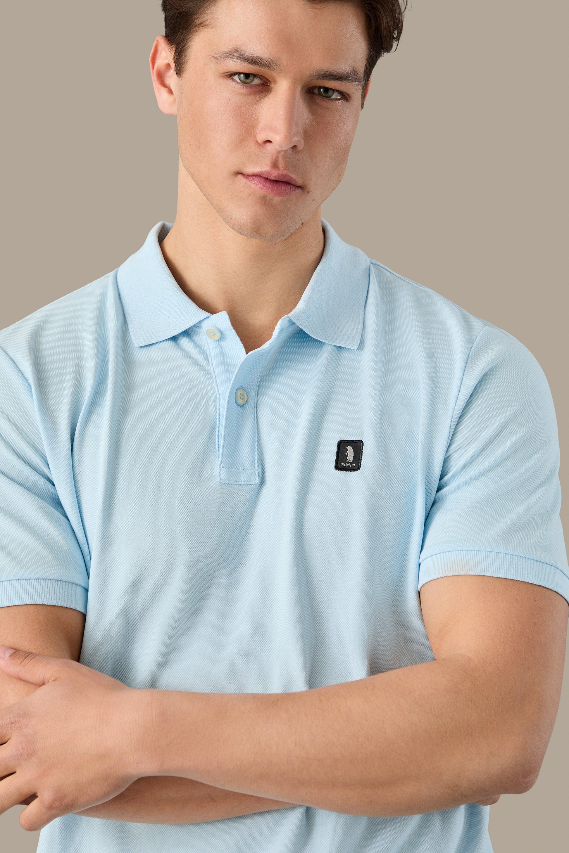 POLO UOMO POLO ICON PATCH BROWN | REFRIGUE
