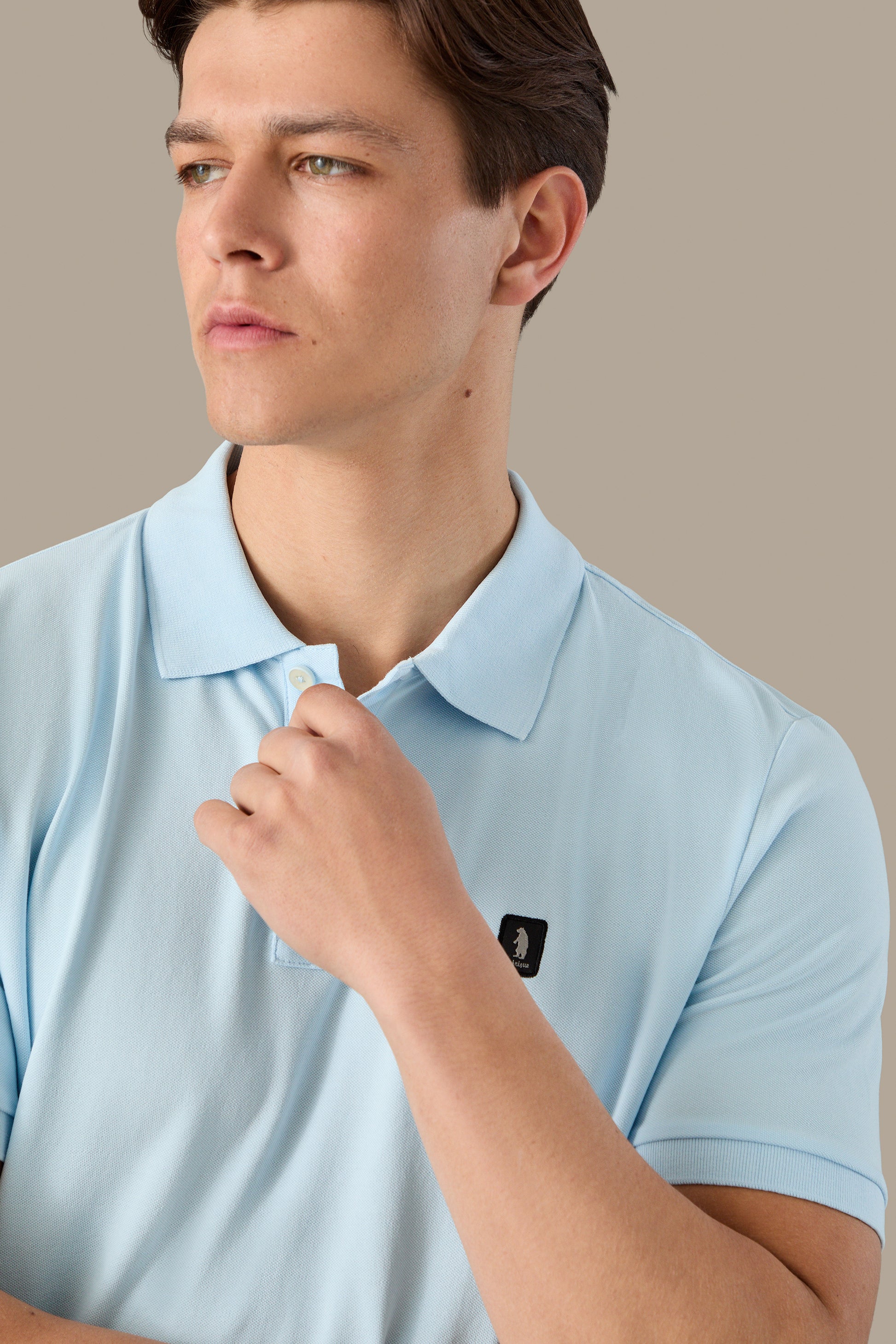 POLO UOMO POLO ICON PATCH BROWN | REFRIGUE
