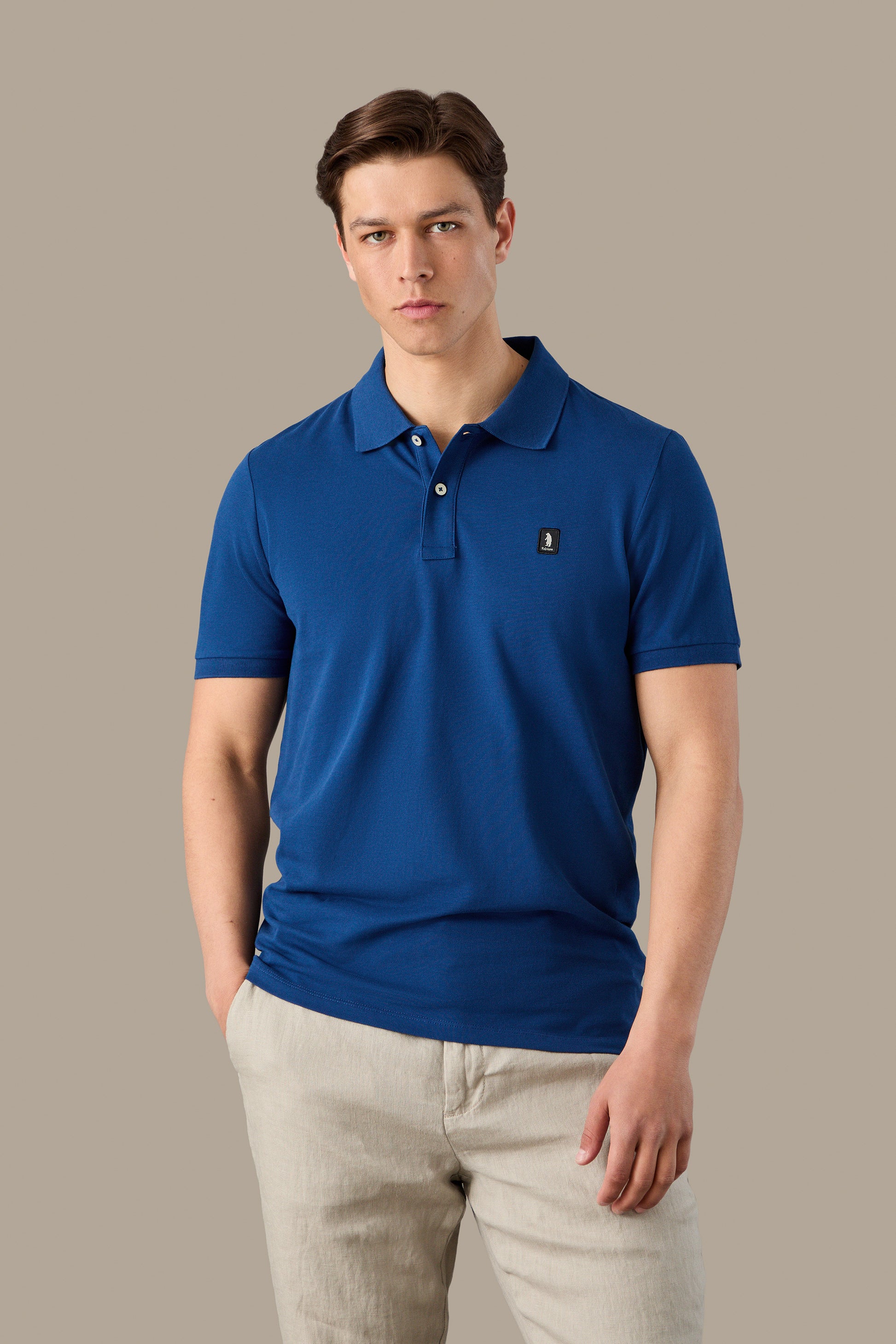 POLO UOMO POLO ICON PATCH BROWN | REFRIGUE

