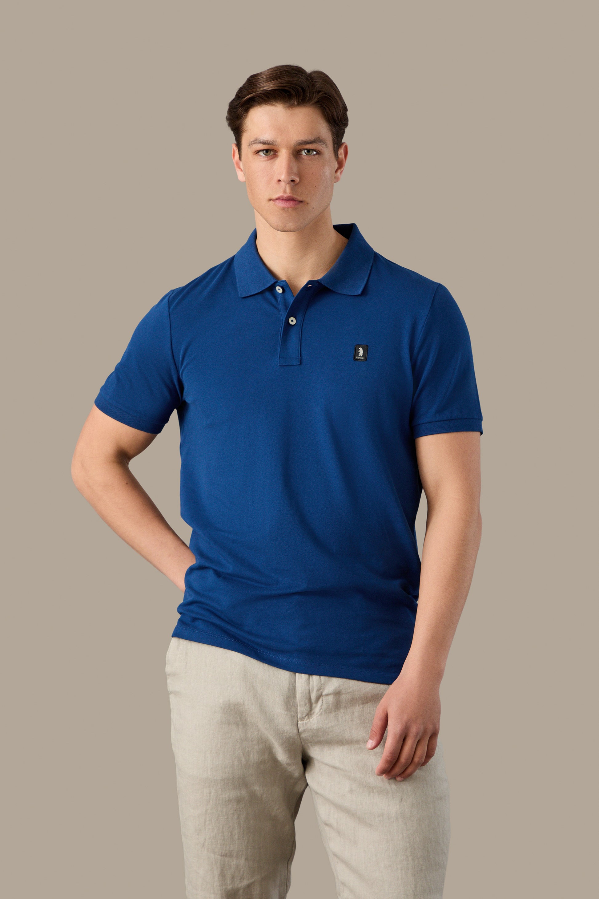 POLO UOMO POLO ICON PATCH BROWN | REFRIGUE
