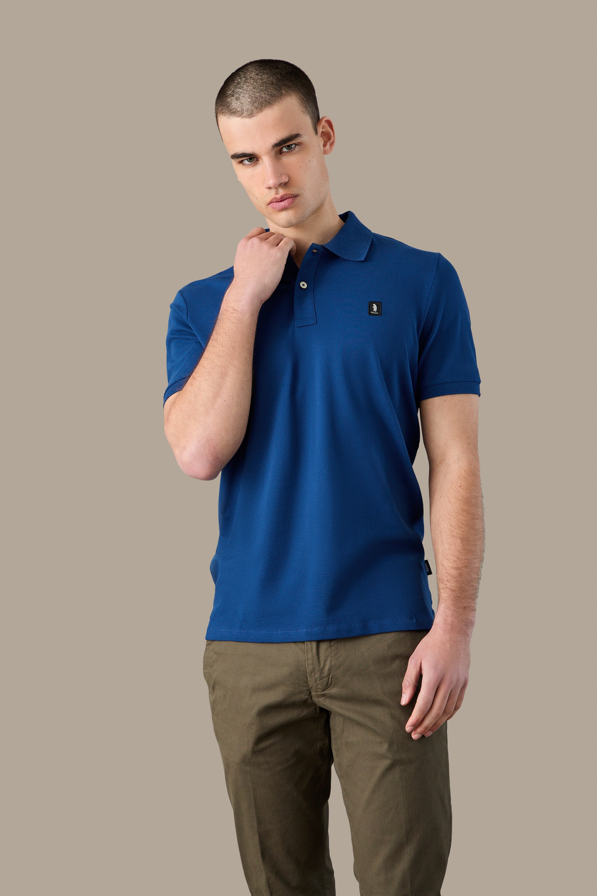 POLO UOMO POLO ICON PATCH BROWN | REFRIGUE
