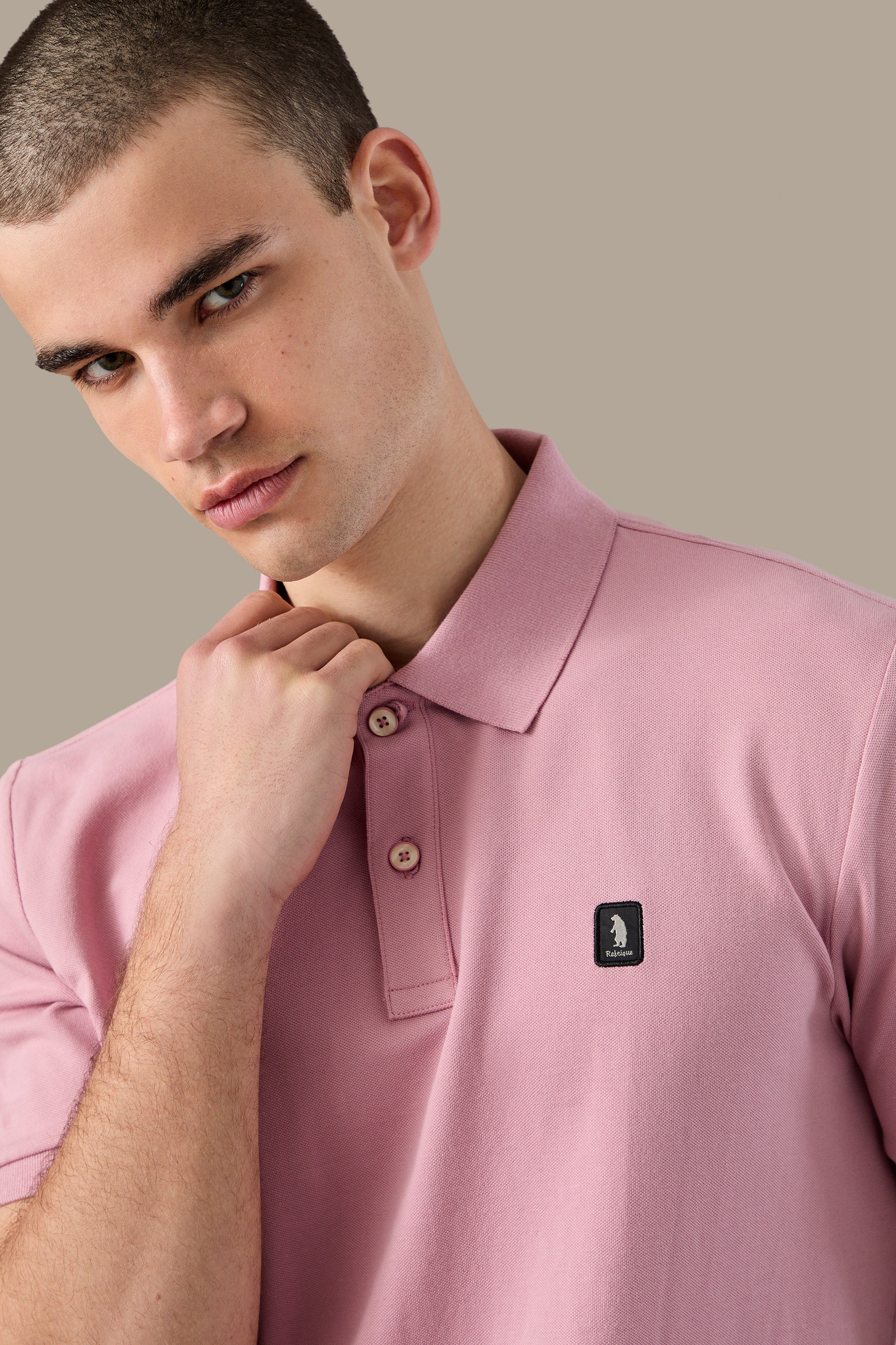 POLO UOMO POLO ICON PATCH BROWN | REFRIGUE

