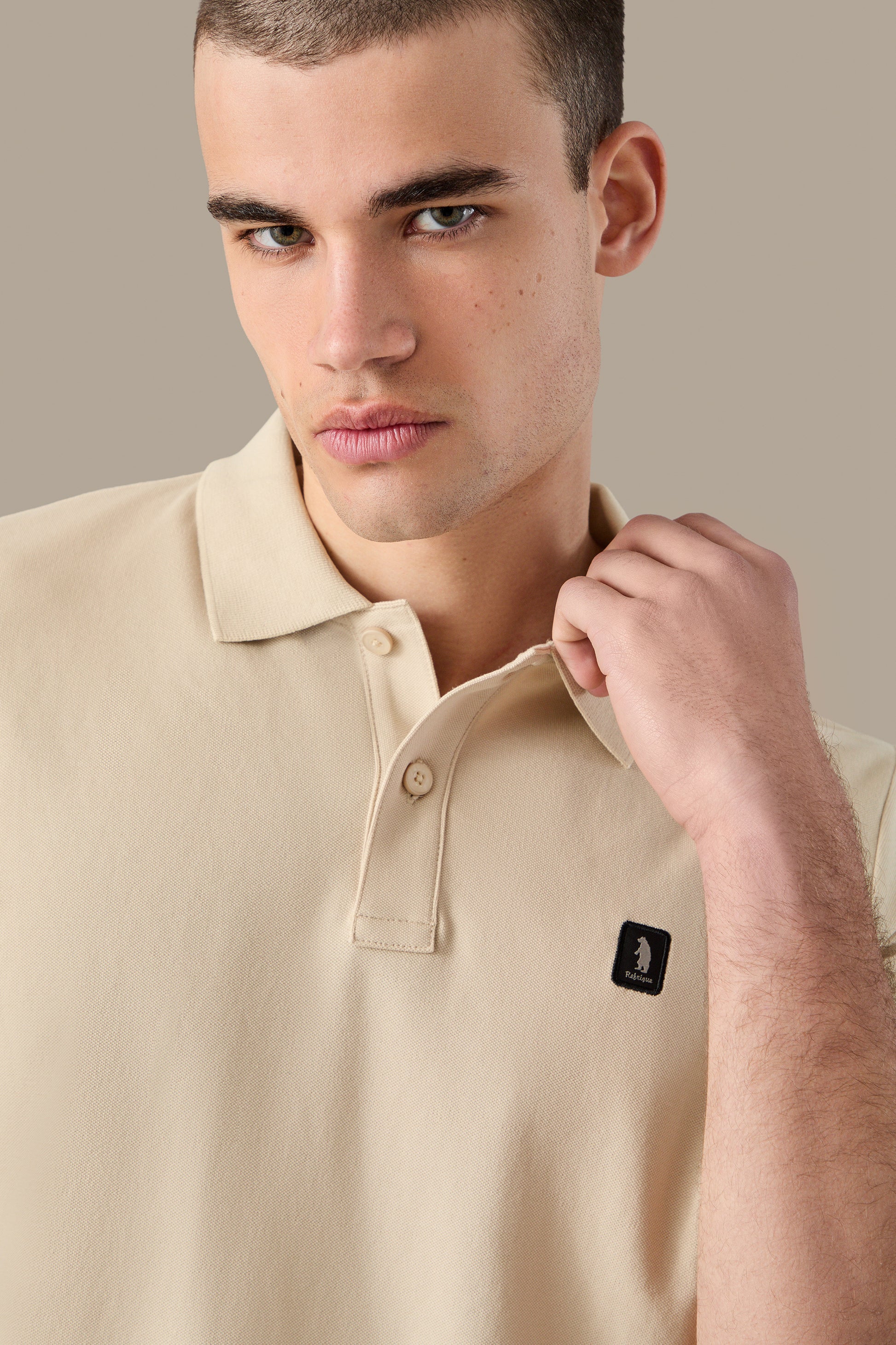 POLO UOMO POLO ICON PATCH BROWN | REFRIGUE

