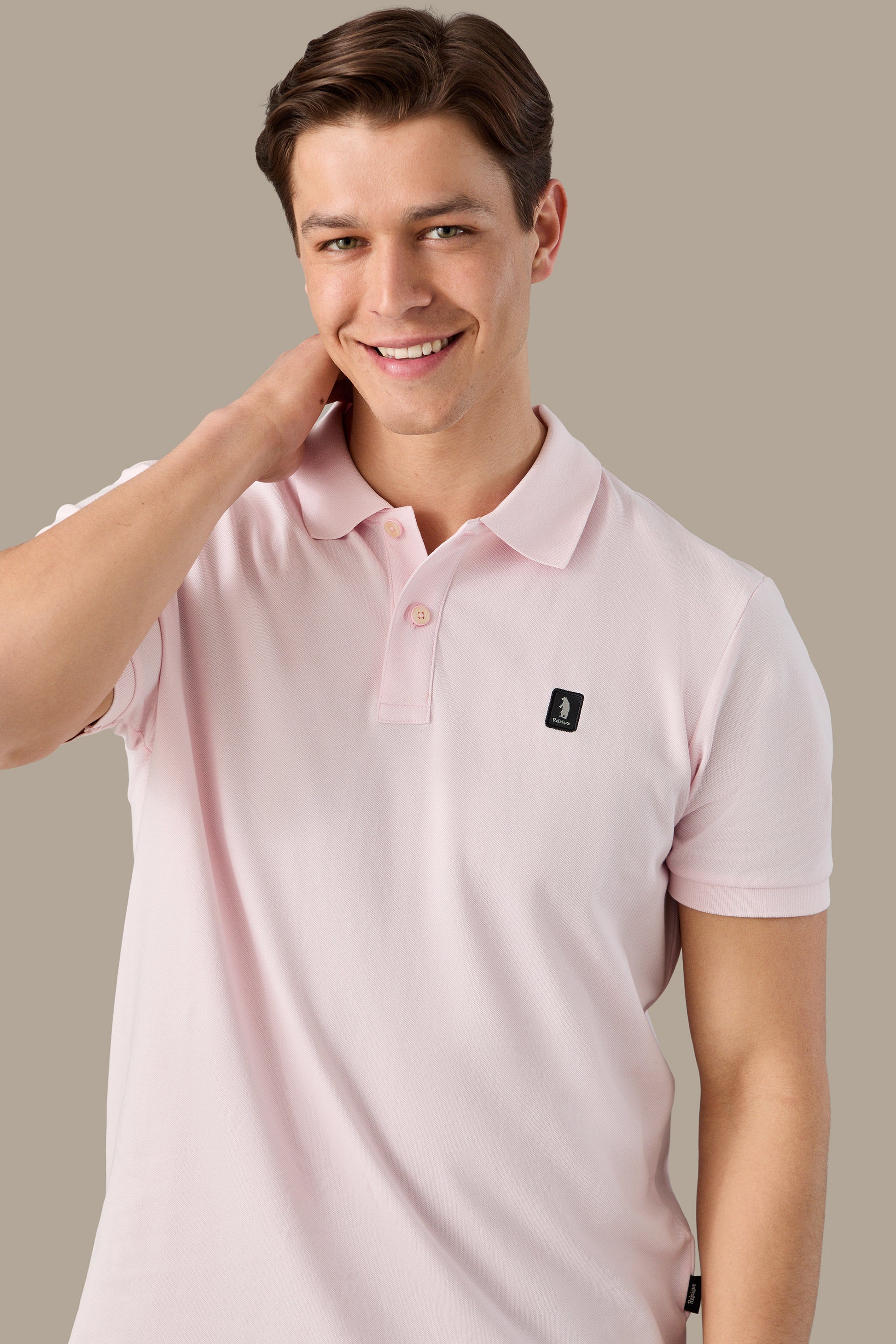 POLO UOMO POLO ICON PATCH BROWN | REFRIGUE
