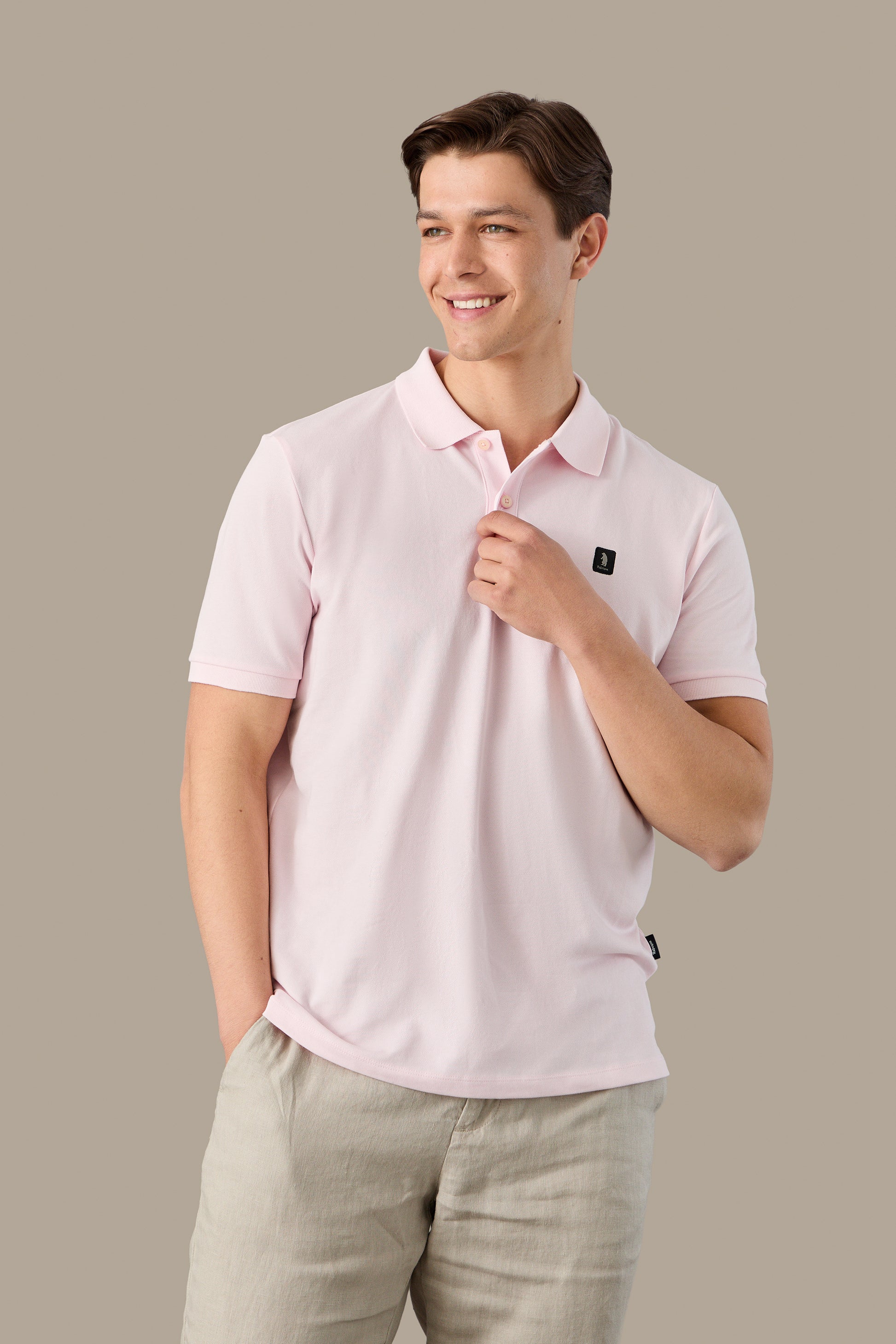 POLO UOMO POLO ICON PATCH BROWN | REFRIGUE
