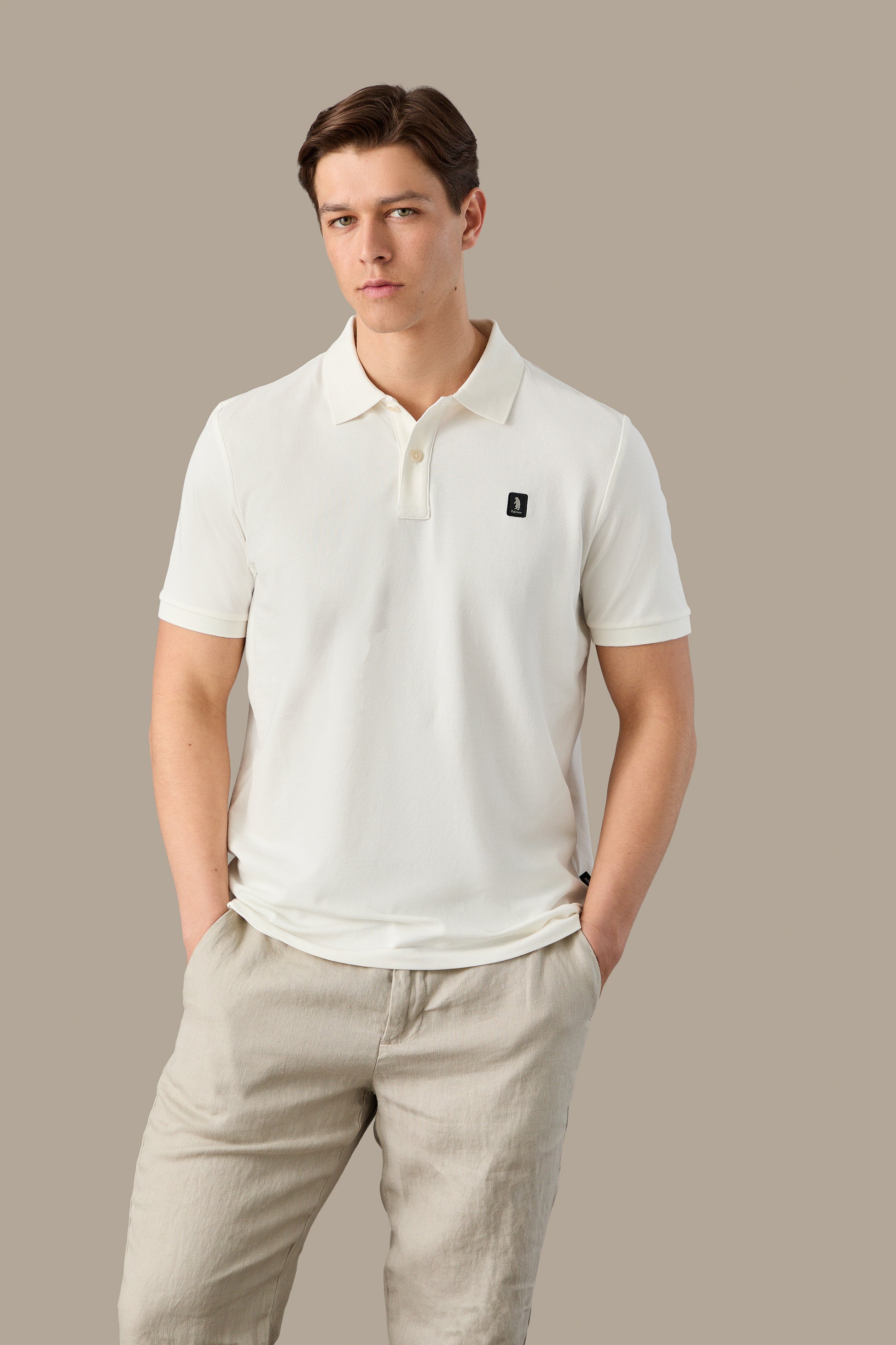POLO UOMO POLO ICON PATCH BROWN | REFRIGUE
