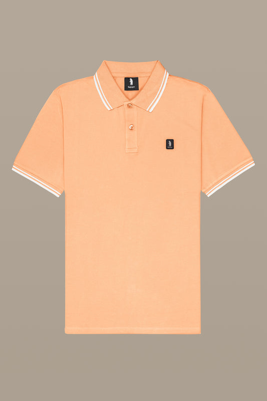 POLO UOMO POLO TWO STRIPES PATCH BLACK | REFRIGUE