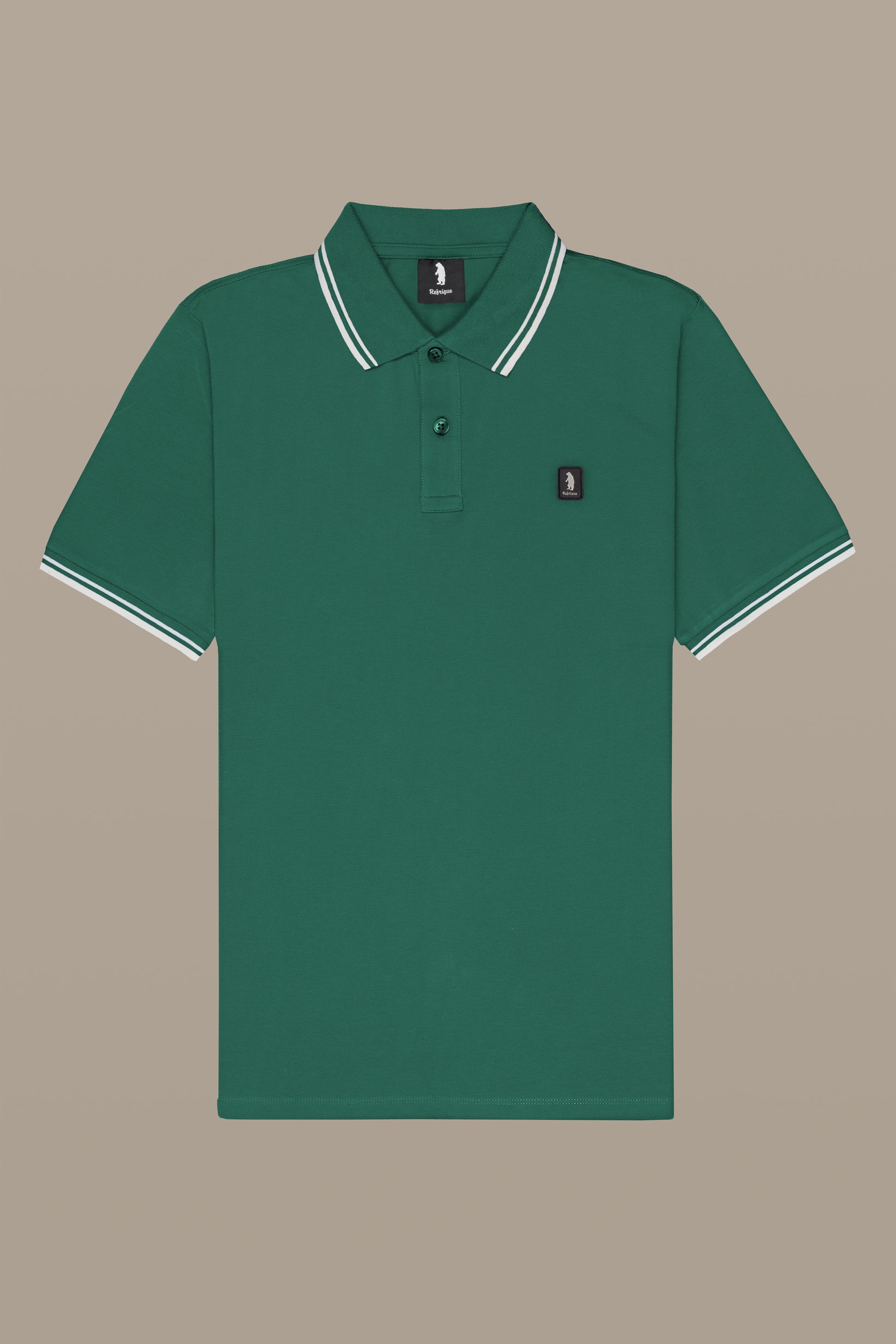POLO UOMO POLO TWO STRIPES PATCH BLACK | REFRIGUE

