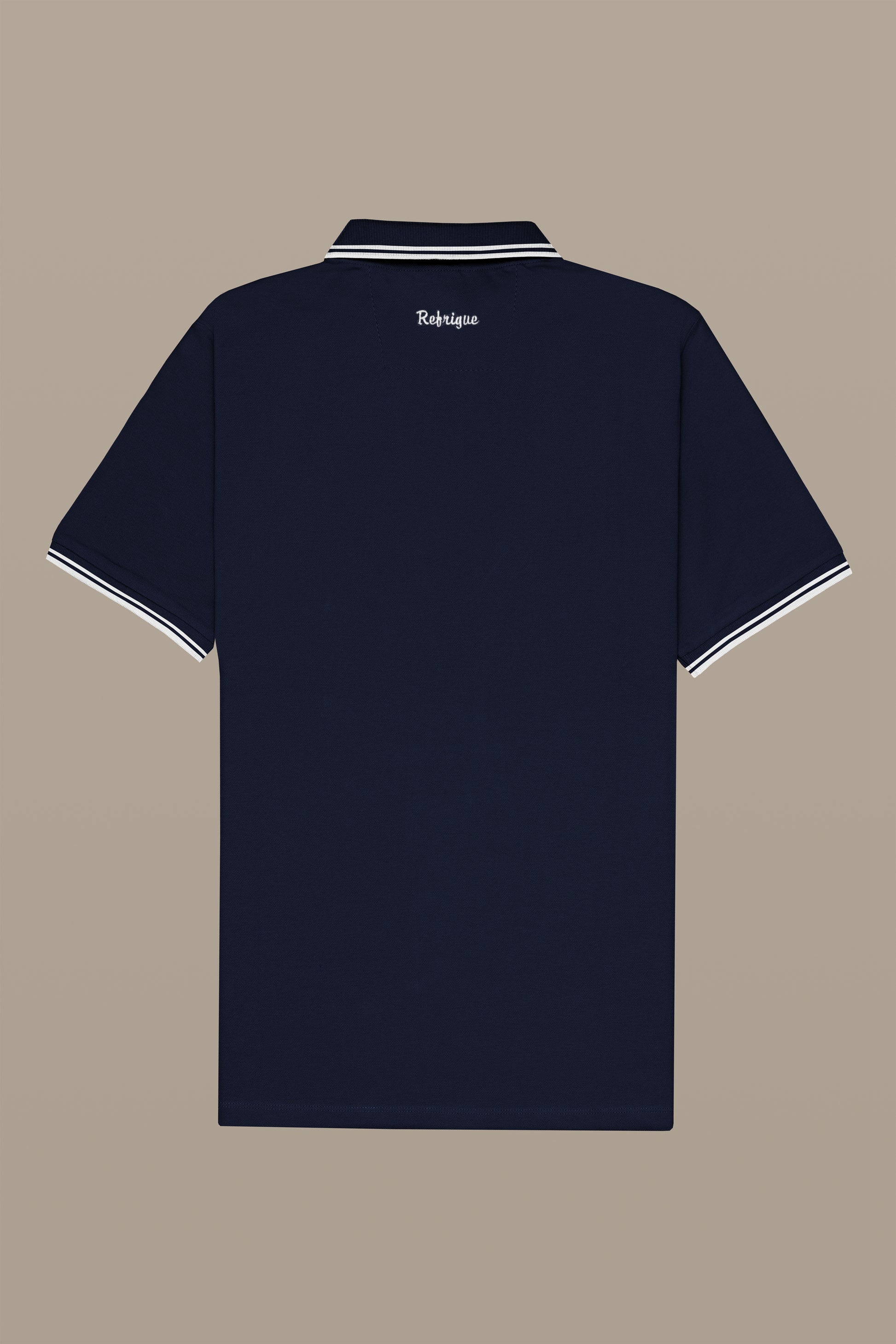 POLO UOMO POLO TWO STRIPES PATCH BLACK | REFRIGUE
