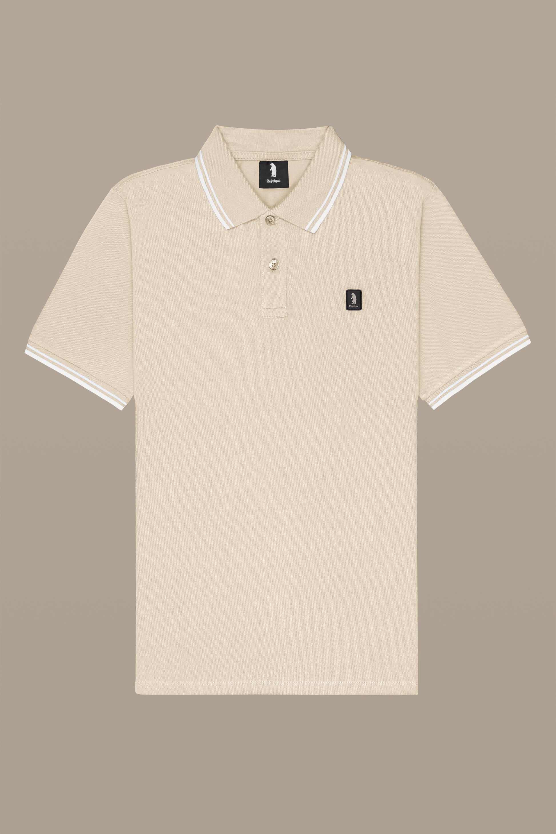 POLO UOMO POLO TWO STRIPES PATCH BLACK | REFRIGUE

