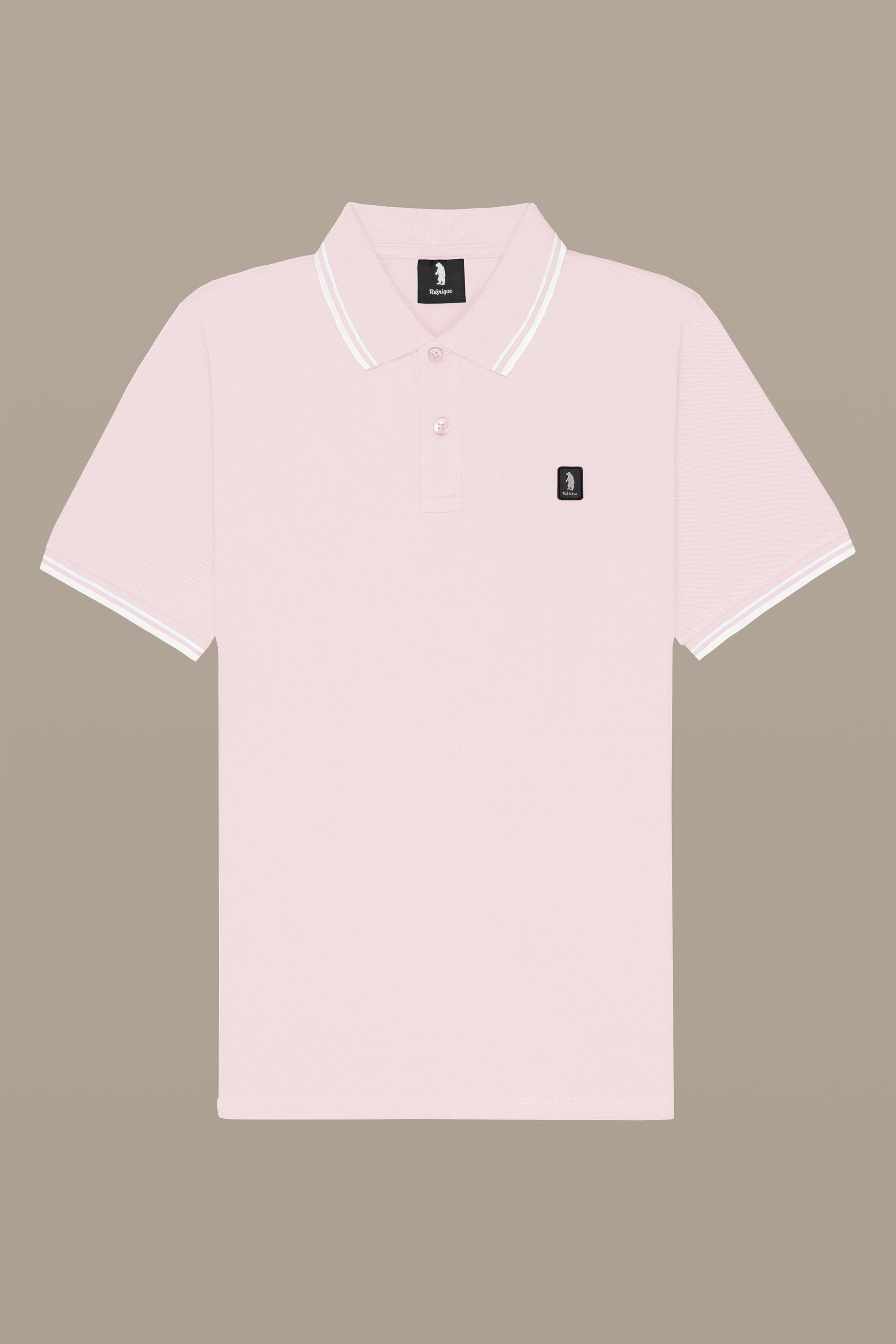 POLO UOMO POLO TWO STRIPES PATCH BLACK | REFRIGUE
