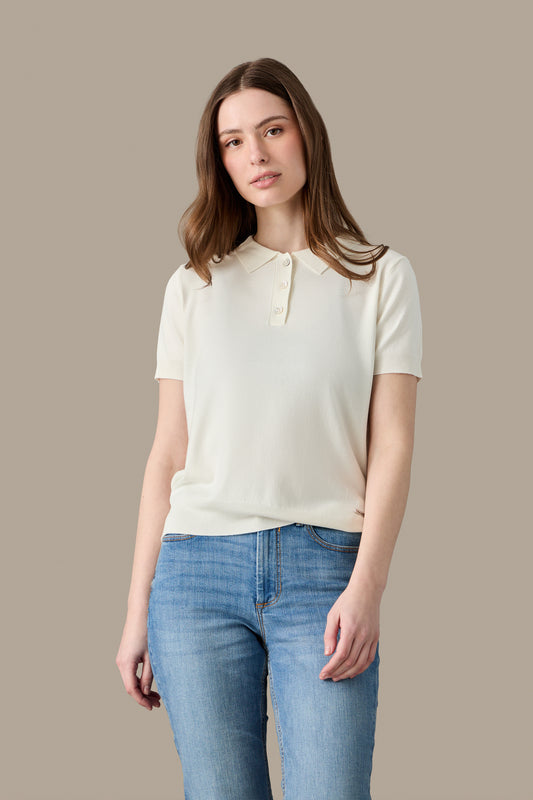 MAGLIA POLO KNIT W LIGHT BLUE | REFRIGUE