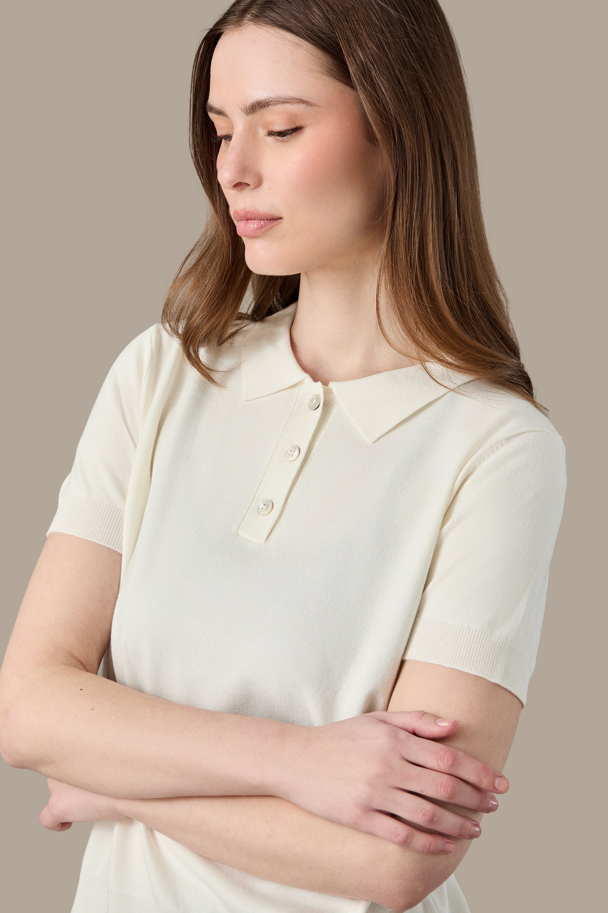 MAGLIA POLO KNIT W SAGE | REFRIGUE
